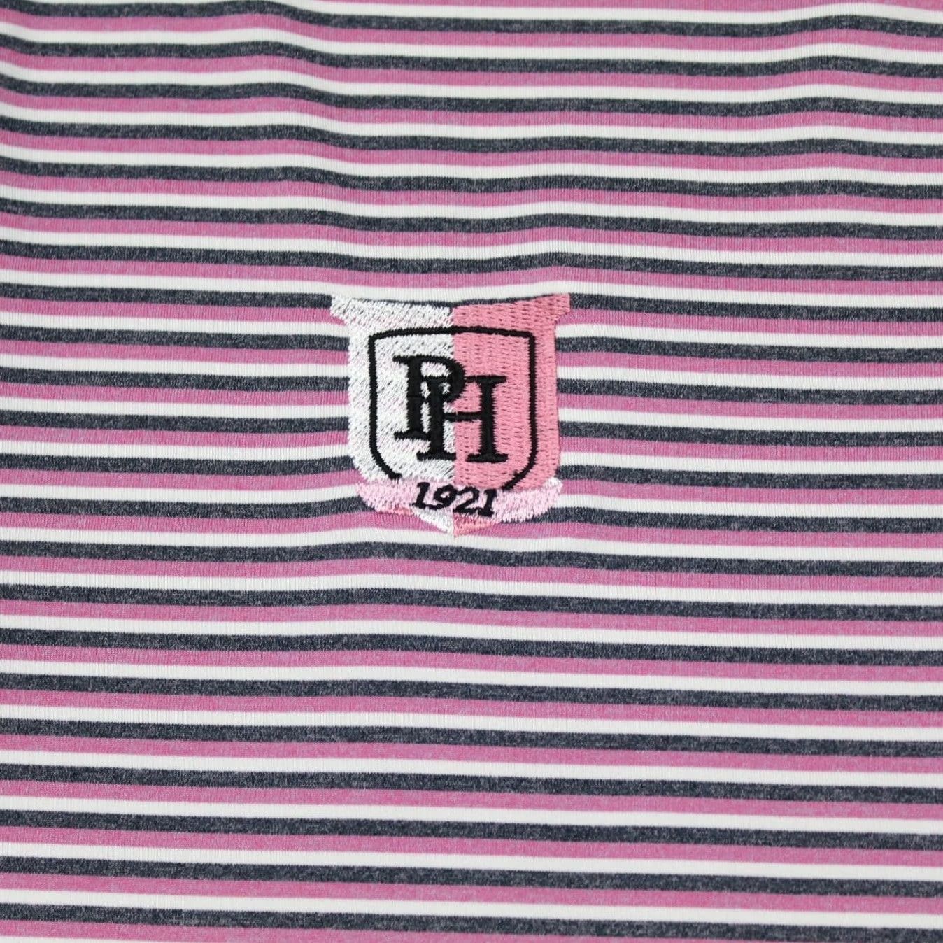 Vintage Straight Down Polo Shirt Mens Medium Pink/Blue Nylon/Polyamid-Polyester Stretch Polo Shirt Mens M Pink/Blue Solid Short Sleeve Golf Logo 90s? Size US M / EU 48-50 / 2 - 6 Thumbnail