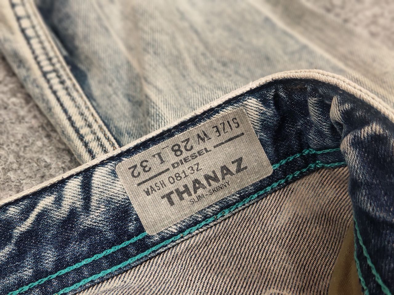 Diesel Diesel Thanaz Vintage Washed Distressed Denim Jeans l.g.b. Size US 30 / EU 46 - 19 Thumbnail