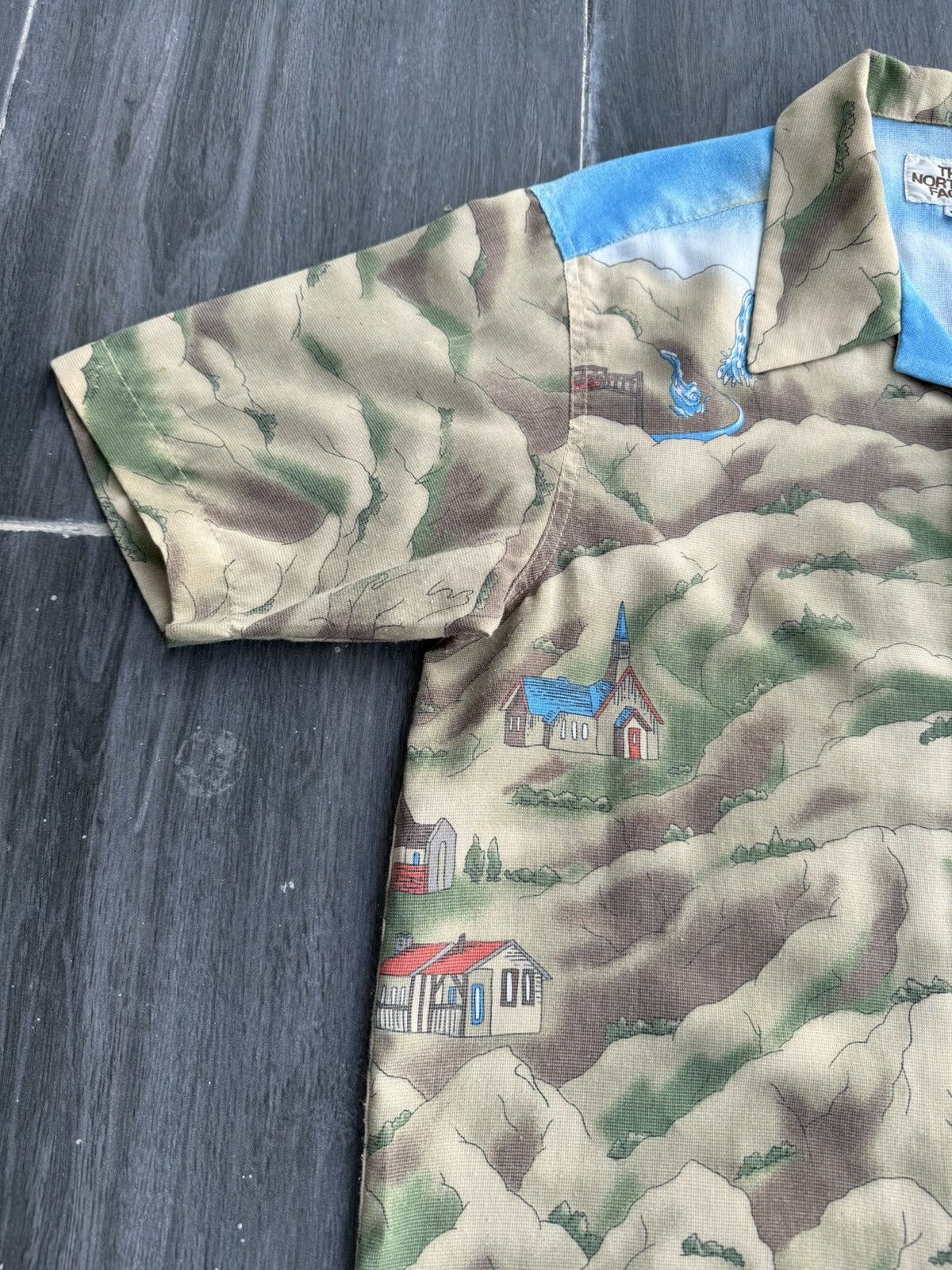 The North Face Vintage THE NORTH FACE "White Label" Fullprint Open Collar Size US M / EU 48-50 / 2 - 9 Thumbnail