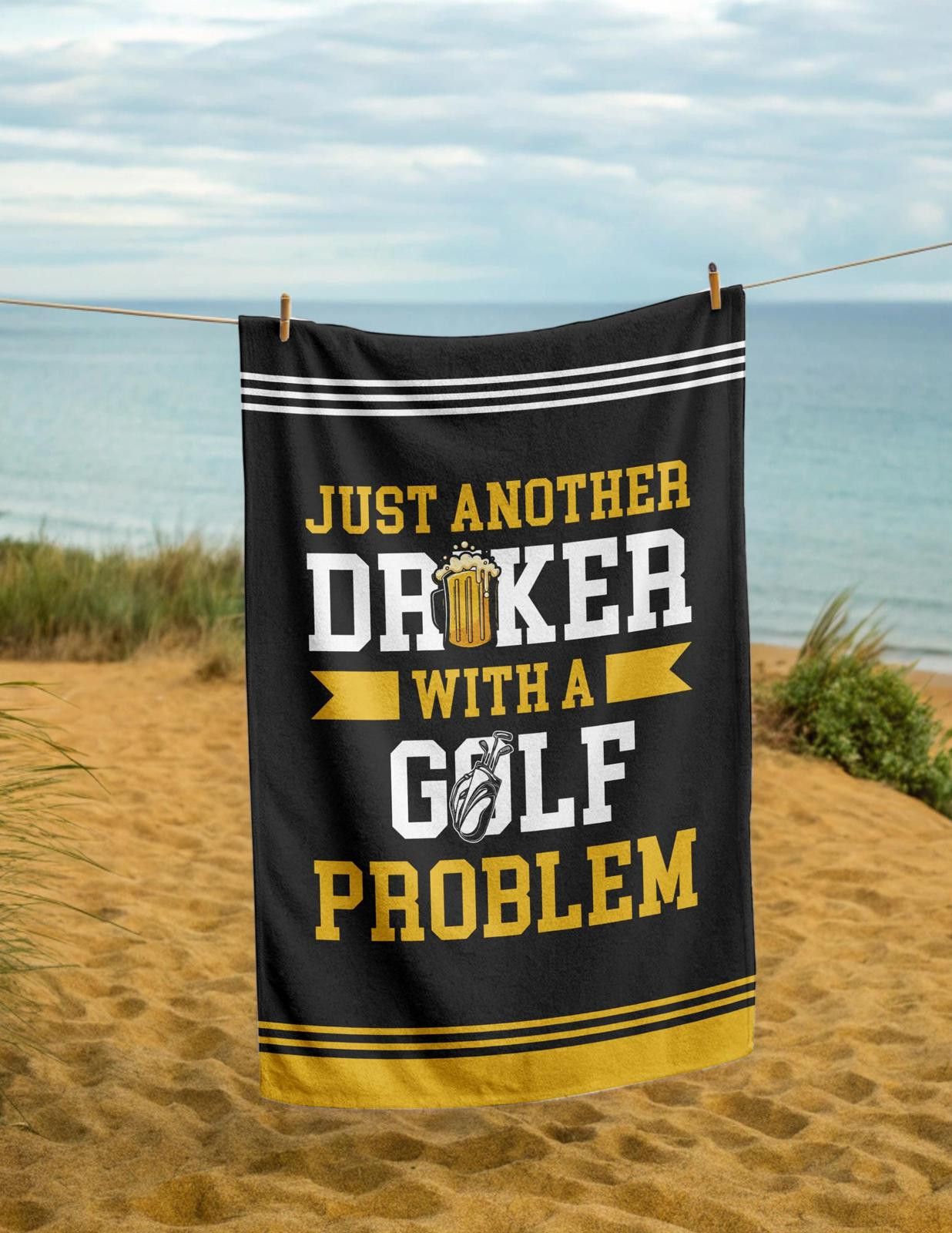 Designer Funny Golf Towels Perfect Gift for Beer Lovers and Dad Gifts Size ONE SIZE - 2 Thumbnail
