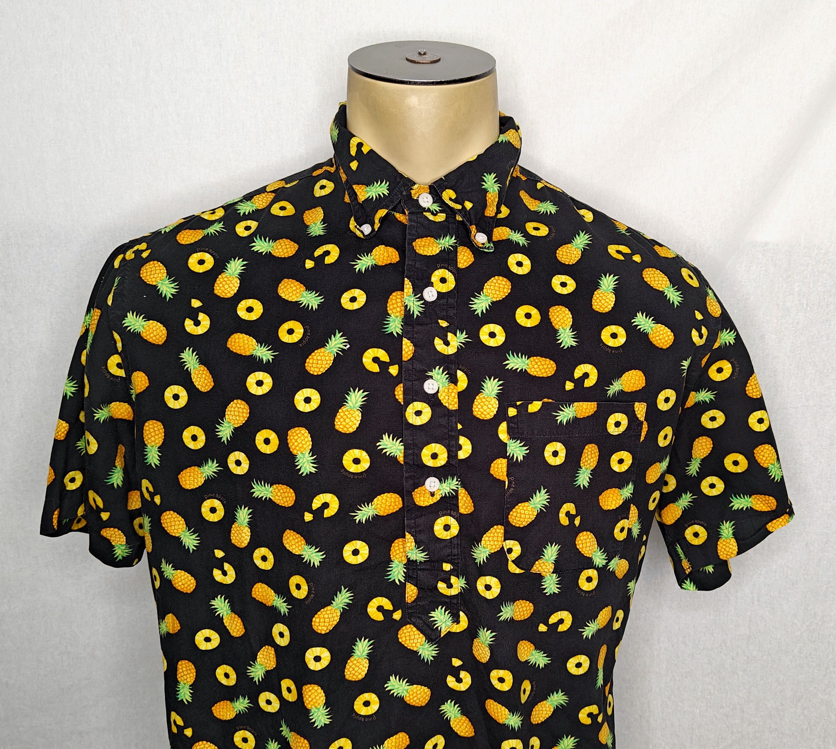 Gitman Bros. Vintage Gitman Bros Vintage pineapple pullover s/s Hawaiian shirt Size US XL / EU 56 / 4 - 2 Thumbnail