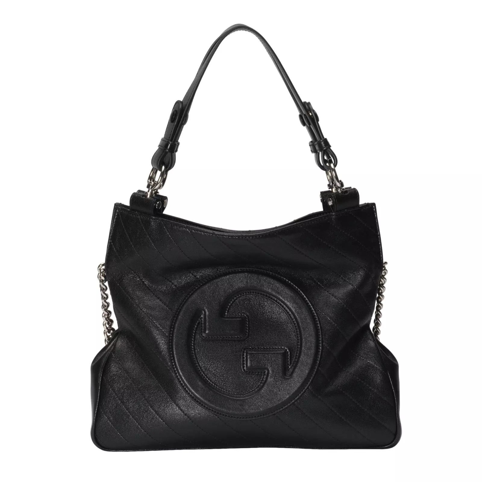 GUCCI Blondie Small Black Leather Tote New