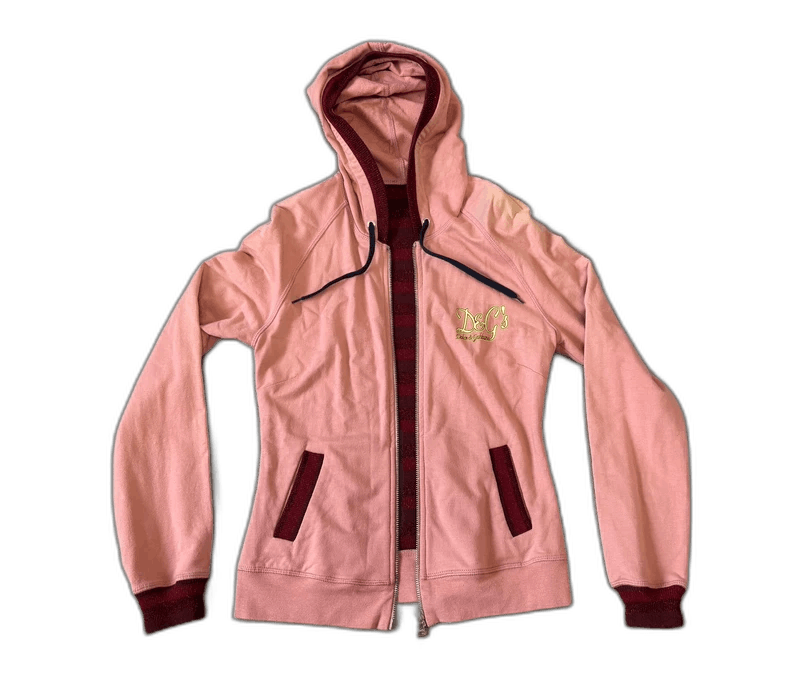 Dolce&Gabbana Pink Hoodie with Knit Back