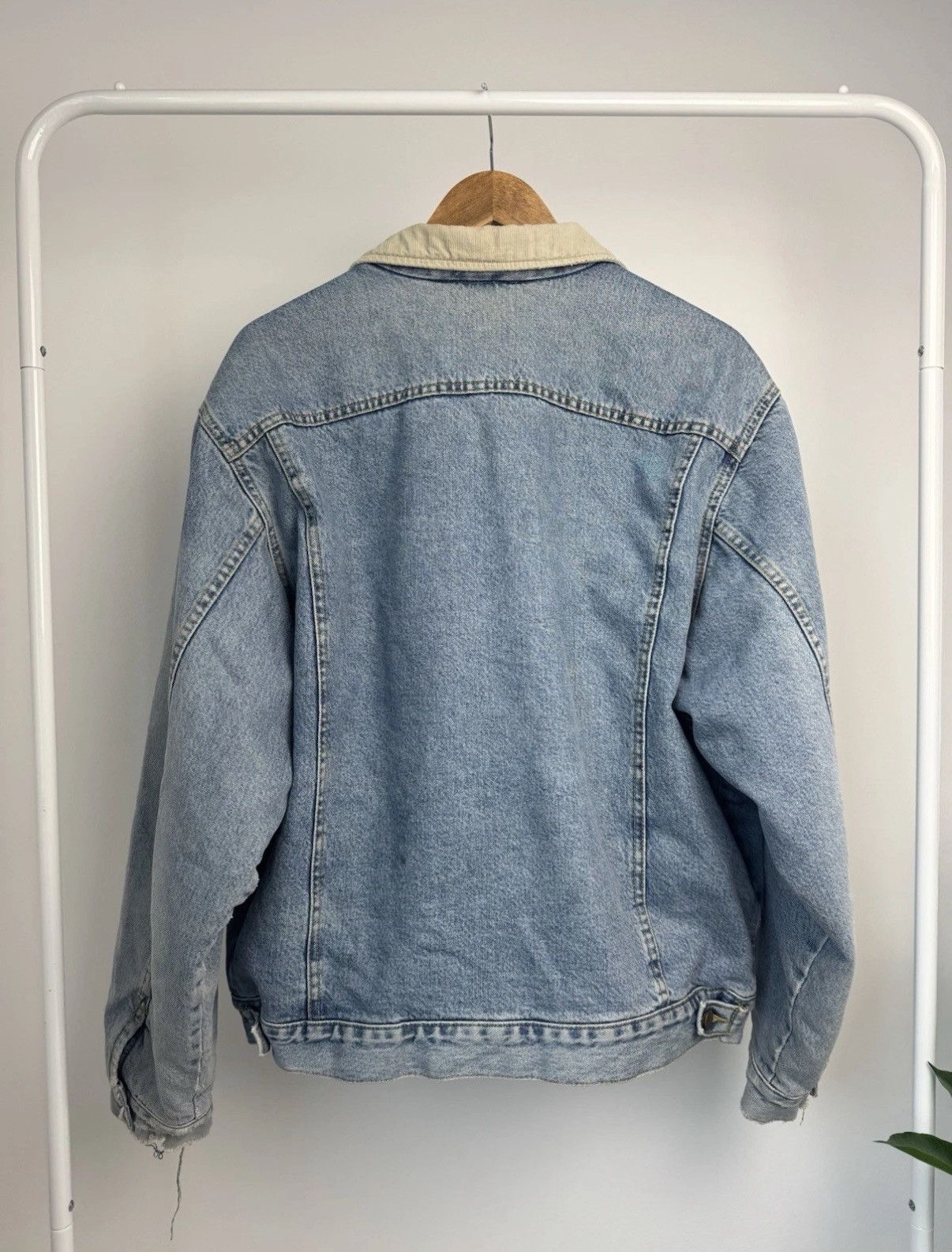 Lee Vintage LEE 90s Lined Rider Button Up Denim Jeans Jacket Men Size US XL / EU 56 / 4 - 4 Thumbnail