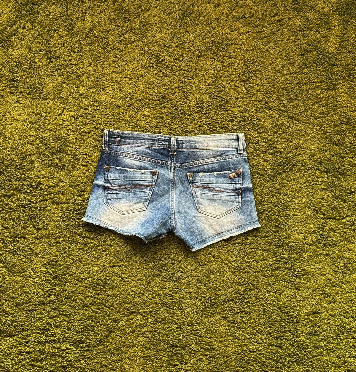 Diesel × Vintage Diesel 2000s vintage Y2K factory distressed mini shorts Size 27" / US 4 / IT 40 - 2 Thumbnail