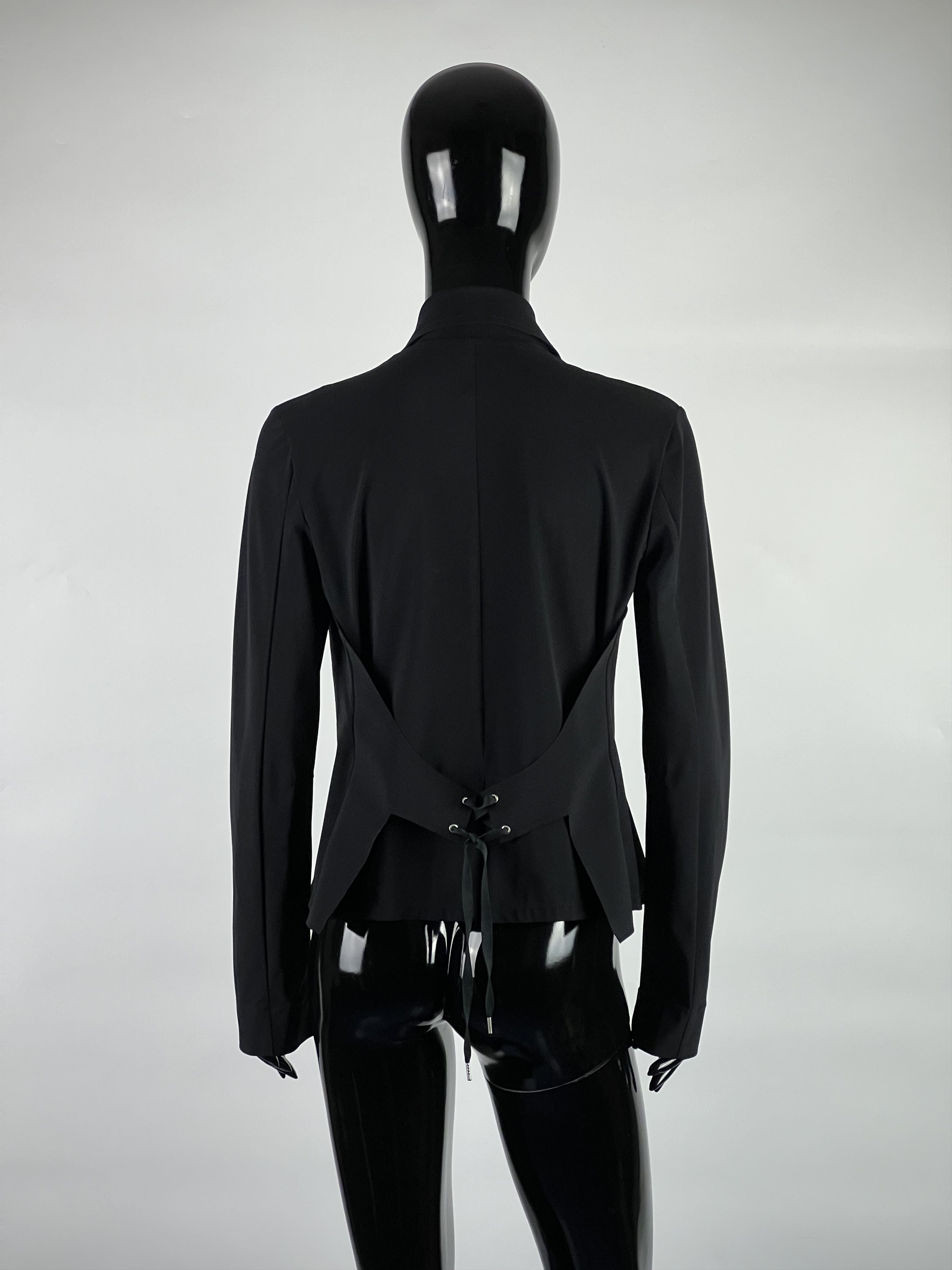 Marithe + Francois Girbaud Marithe Francois Girbaud Black Blazer Jacket Size IT44 US6 Size M / US 6-8 / IT 42-44 - 3 Thumbnail