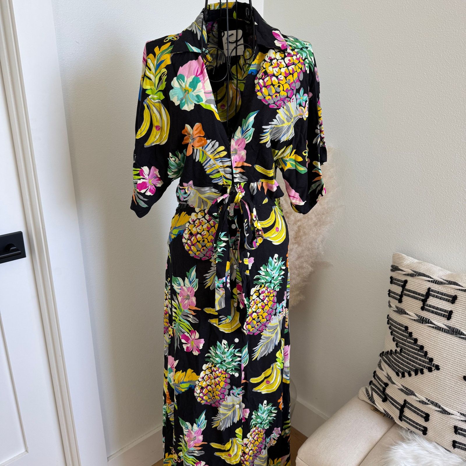 Le Superbe LE SUPERBE Mai Tai Maxi Cut Out Front Tie Dress Black Size S / US 4 / IT 40 - 4 Thumbnail