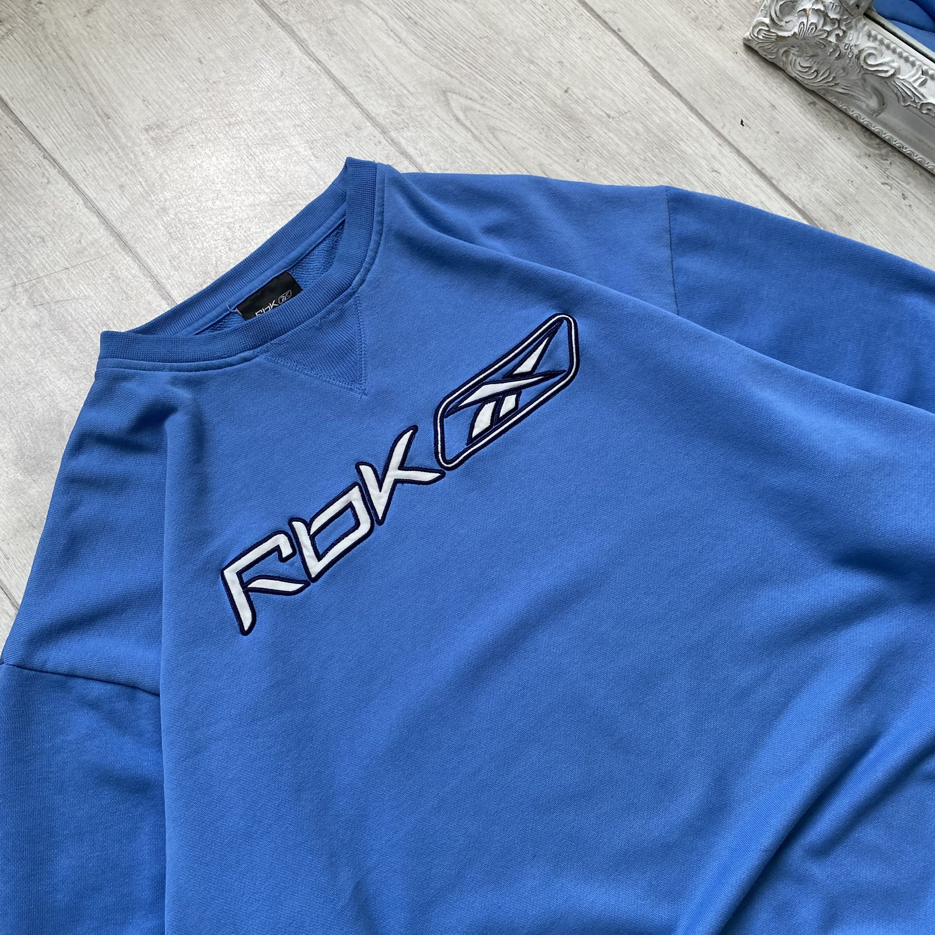 Reebok 💙Vintage Reebok Baggy Sweatshirt Center logo oversized Size US XL / EU 56 / 4 - 2 Thumbnail
