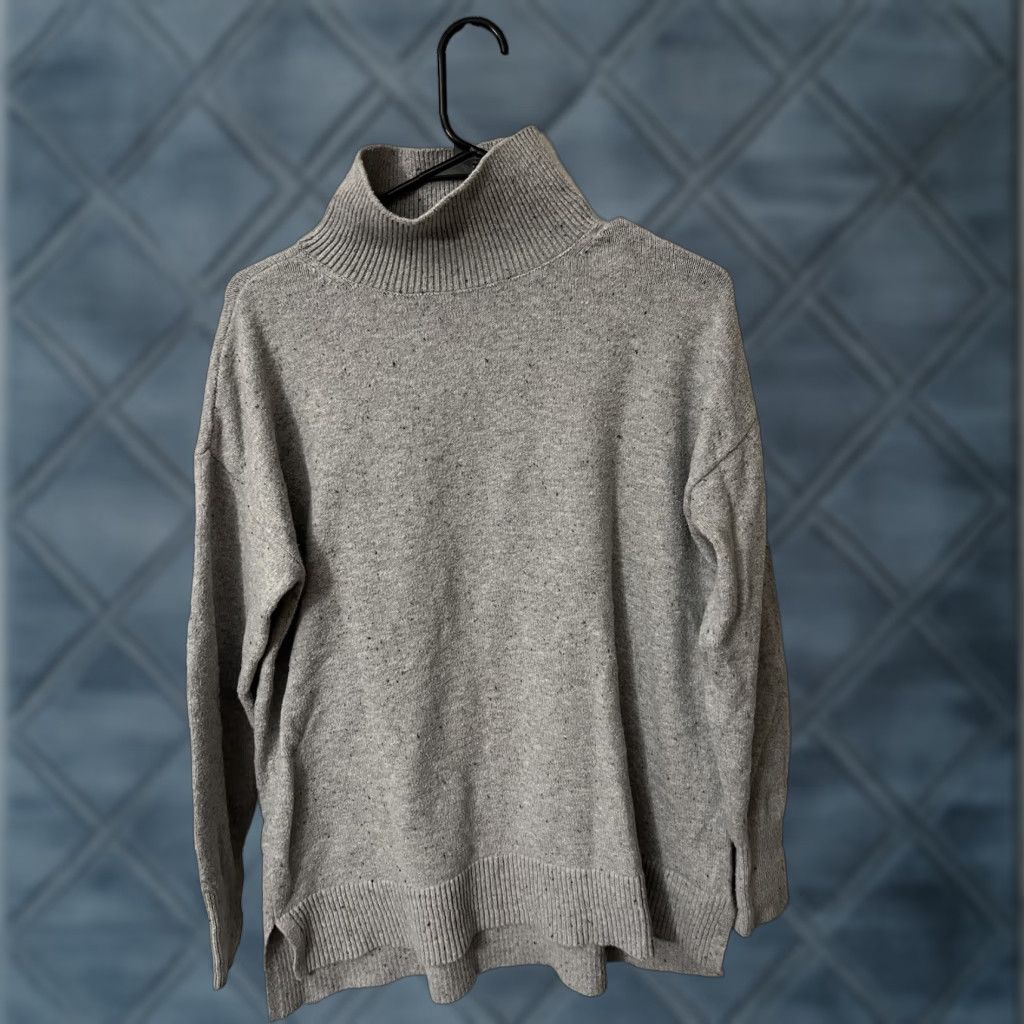 Loft LOFT Sweater Women Gray Turtleneck Cotton Blend Pullover Size M Fall/Winter Womens Size M / US 6-8 / IT 42-44 - 1 Thumbnail