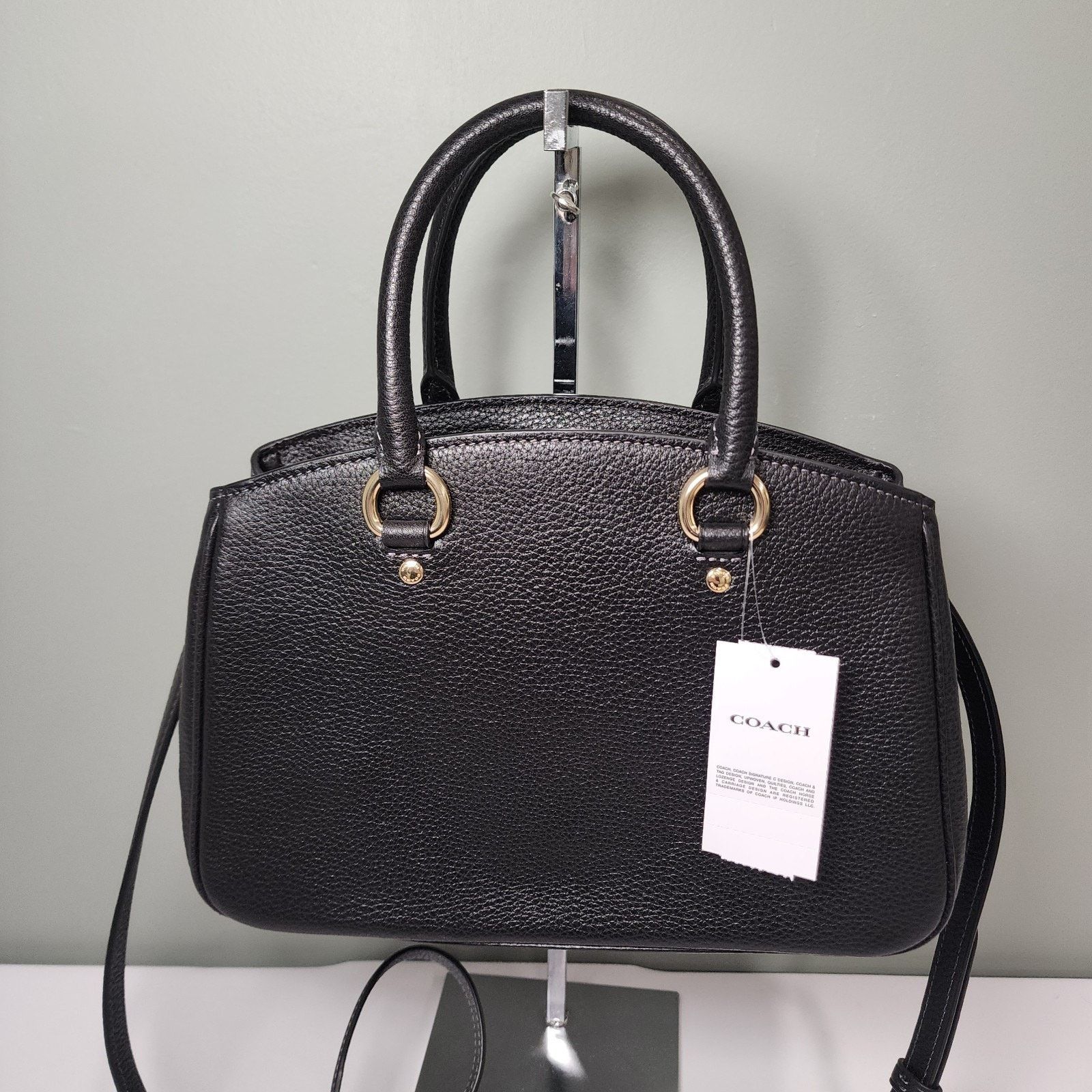 Coach Coach CAL54 Savannah Small Carryall Bag Leather Gold/Black Size ONE SIZE - 3 Thumbnail