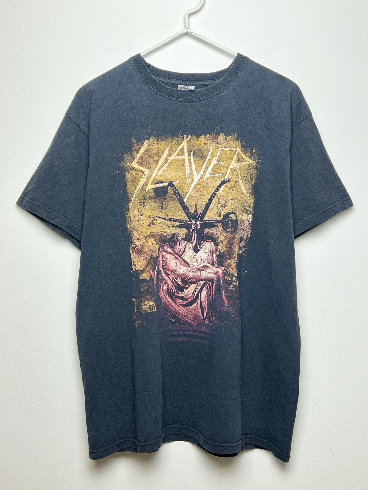 YAZBEK Slayer Band T-shirt, Men's L size unclear black type Vintage Second Hand