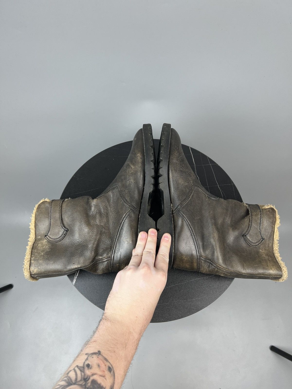 Dr. Martens Vintage Dr.Martens Leather Winter Wool Inner Boots (Y0589) Size US 8 / EU 41 - 12 Thumbnail