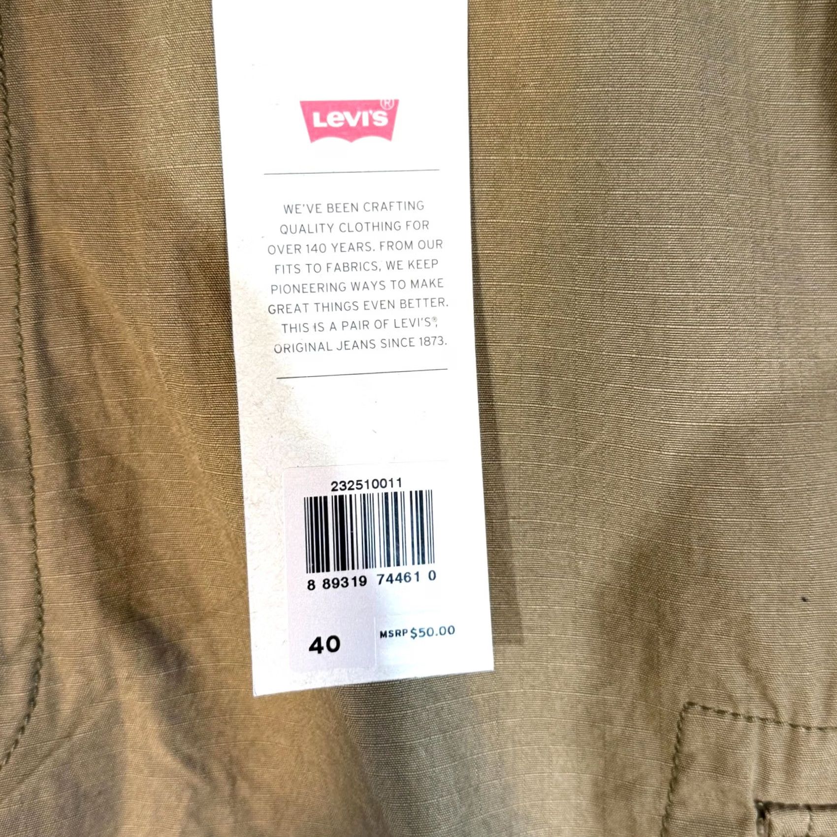 Levi's VINTAGE Levis Cargo Shorts Mens Loose Fit Tan Mid Rise Flat Front 40 Casual Shorts Size US 40 / EU 56 - 6 Thumbnail