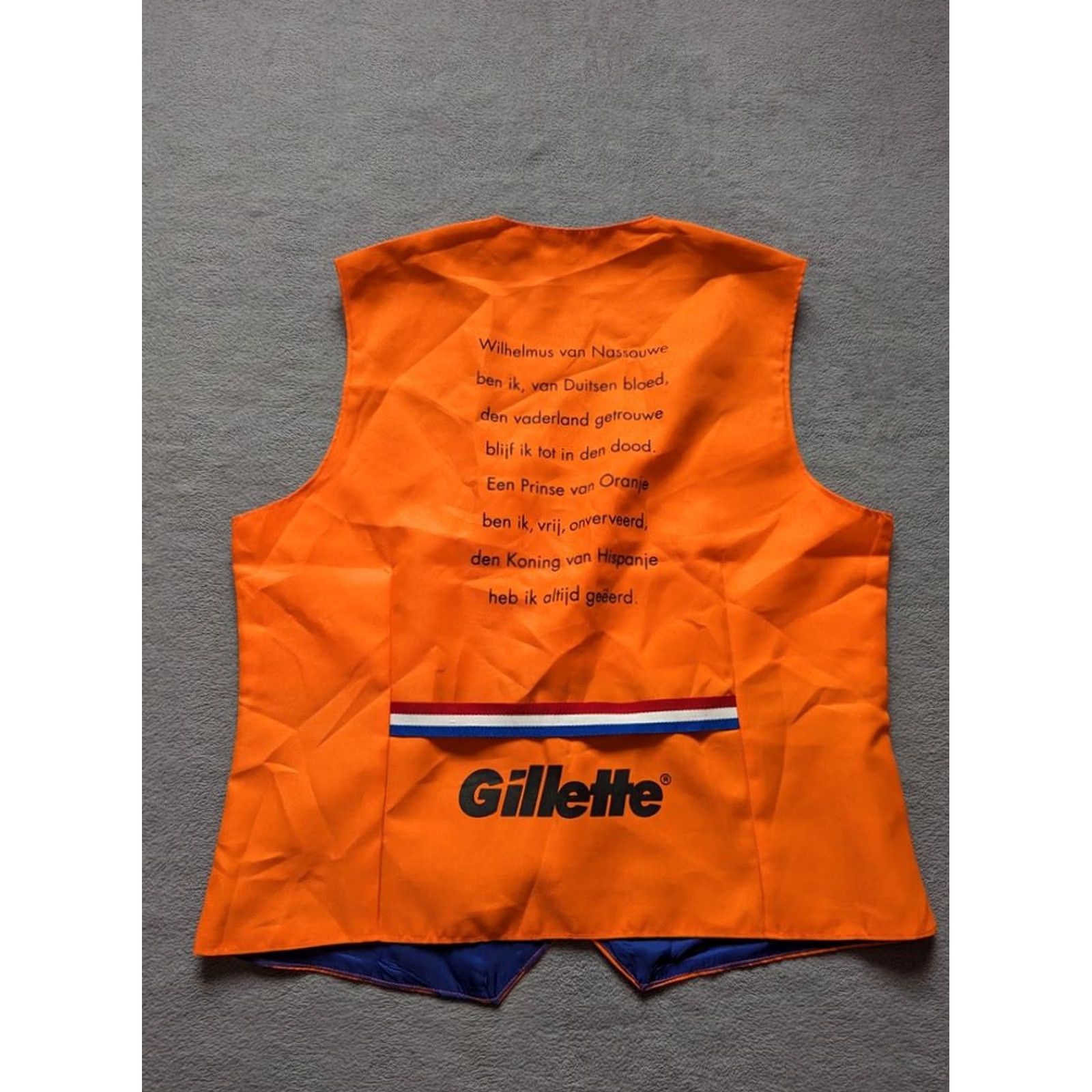 Vintage Gillette Netherlands Fan Vest Mens Size L Orange Scout van Oranje Size US L / EU 52-54 / 3 - 6 Thumbnail