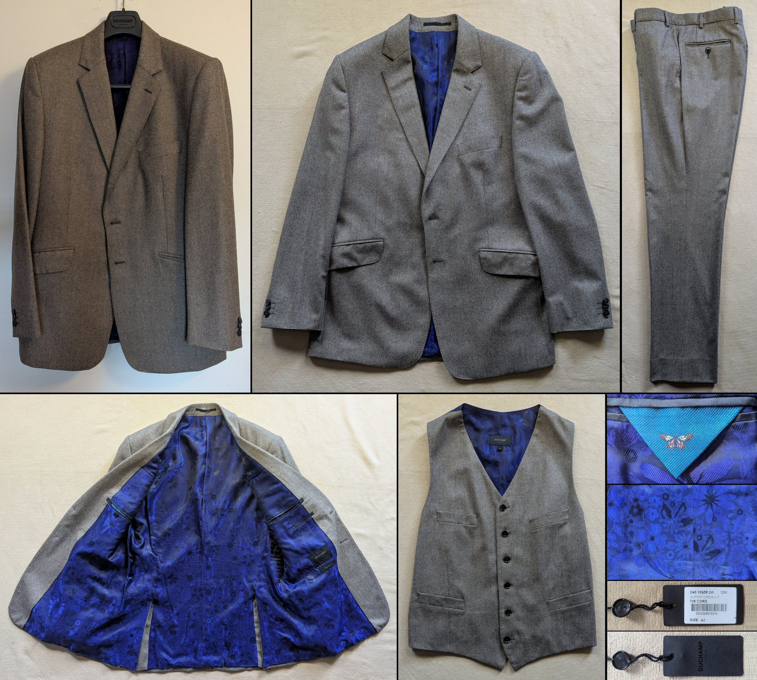 Duchamp London Duchamp 2-Button 3-Piece Light Brown Suit 42R NWT Size 42R - 1 Thumbnail