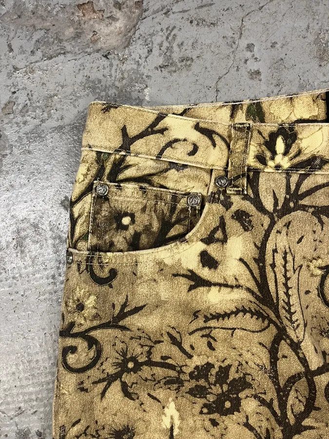 Roberto Cavalli × Vintage FW2002 Roberto Cavalli Flower Nature Forest Relaxed Pants Size US 32 / EU 48 - 8 Thumbnail