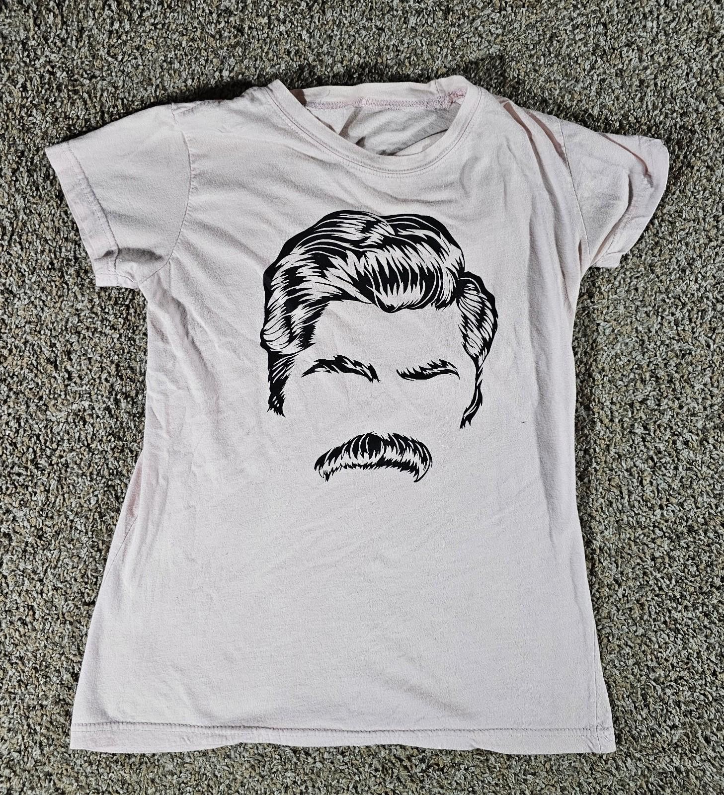 The Unbranded Brand Ron Swanson Pink Tshirt Size M / US 6-8 / IT 42-44 - 1 Thumbnail