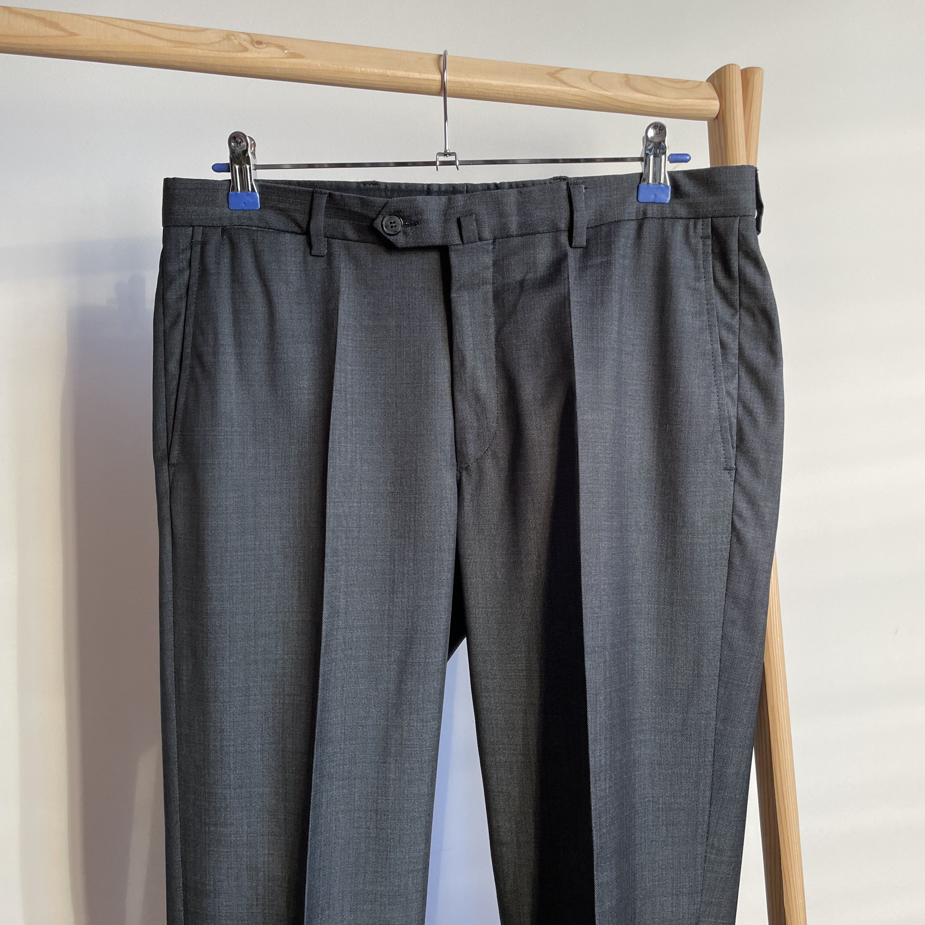 Hackett Hackett Pinhead Charcoal Gray Wool Suit Size EUR48R/UK/US38R Size 38R - 12 Thumbnail