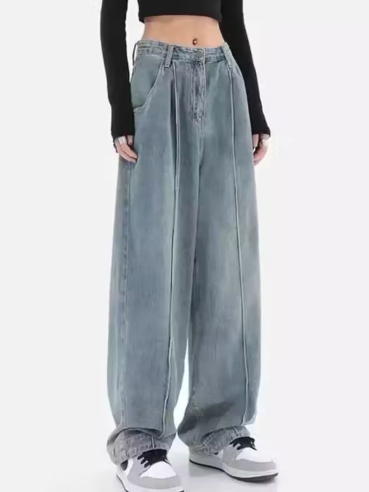 image of Vintage Wide Leg Jeans in Blue, Women's (Size 24)