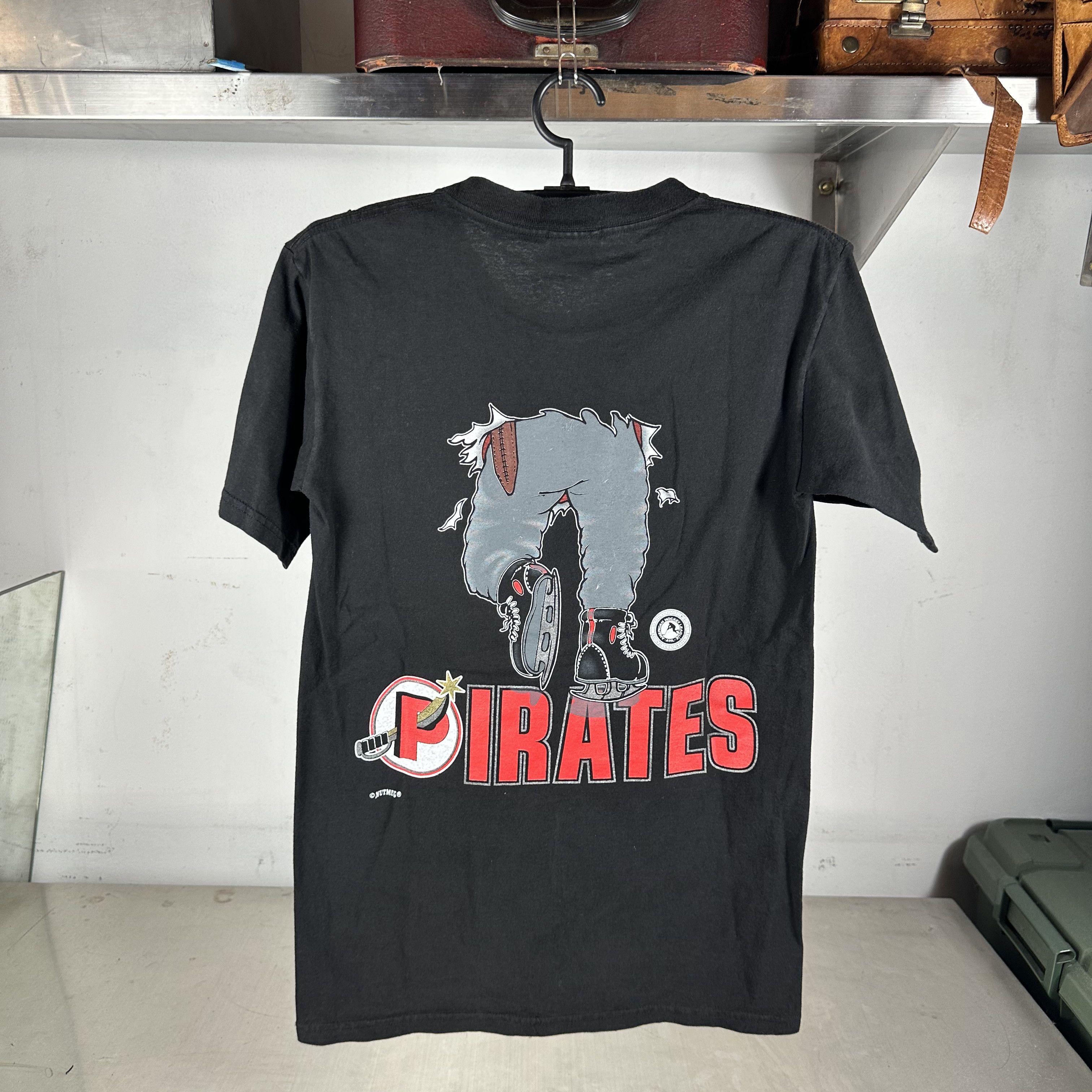 Vintage ​90s Portland Pirates AHL Nutmeg Breakthrough​ T-shirt Size US M / EU 48-50 / 2 - 3 Thumbnail