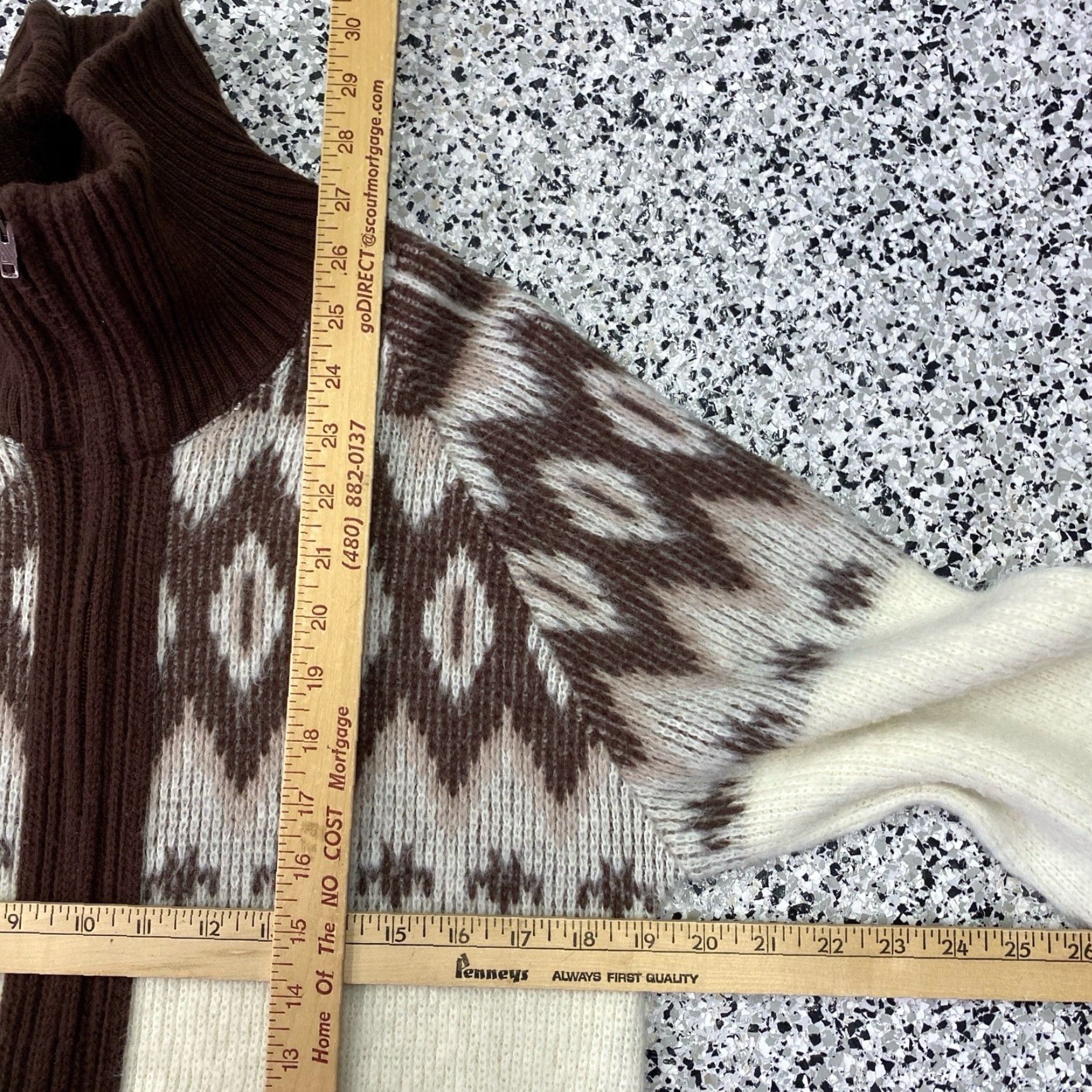 London Fog VINTAGE London Fog Acrylic Full Zip Sweater Womens M Brown Knit Size M / US 6-8 / IT 42-44 - 4 Thumbnail