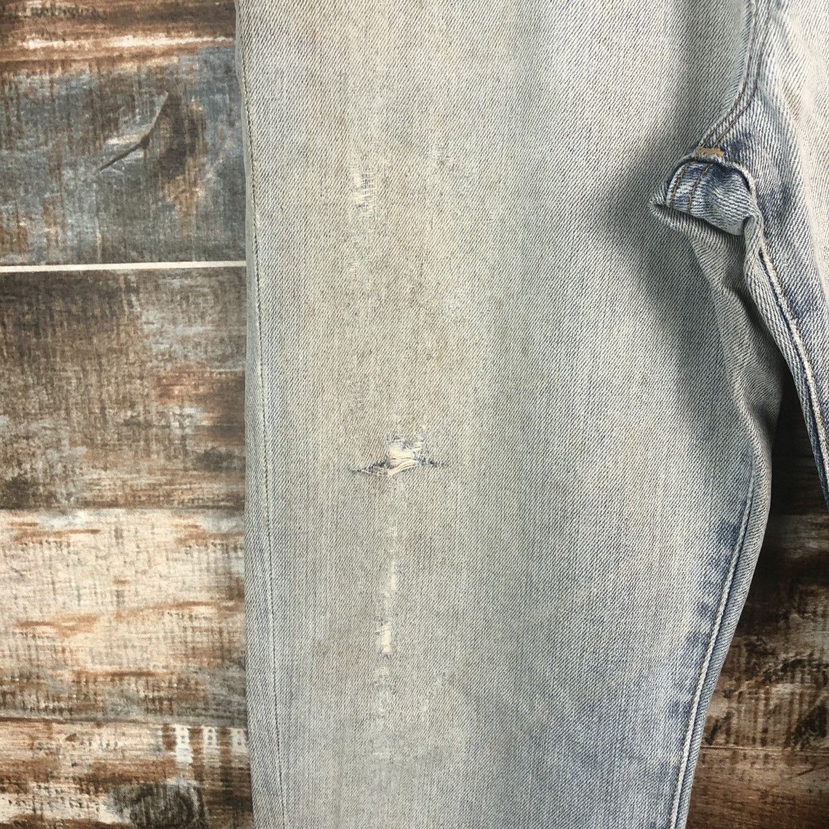 Wrangler DL Wrangler Blue Distressed Denim Pants #263 Size US 31 - 9 Thumbnail