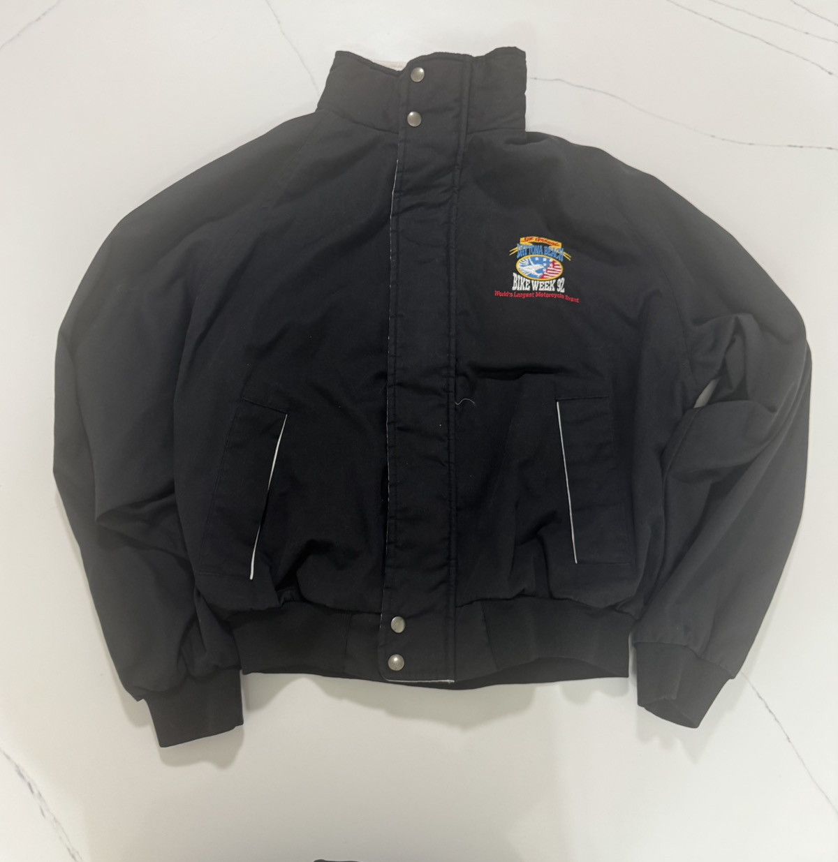 Swingster 🔥 Vintage 1992 Daytona Beach Bike Week Jacket – Made in USA Size US L / EU 52-54 / 3 - 2 Thumbnail