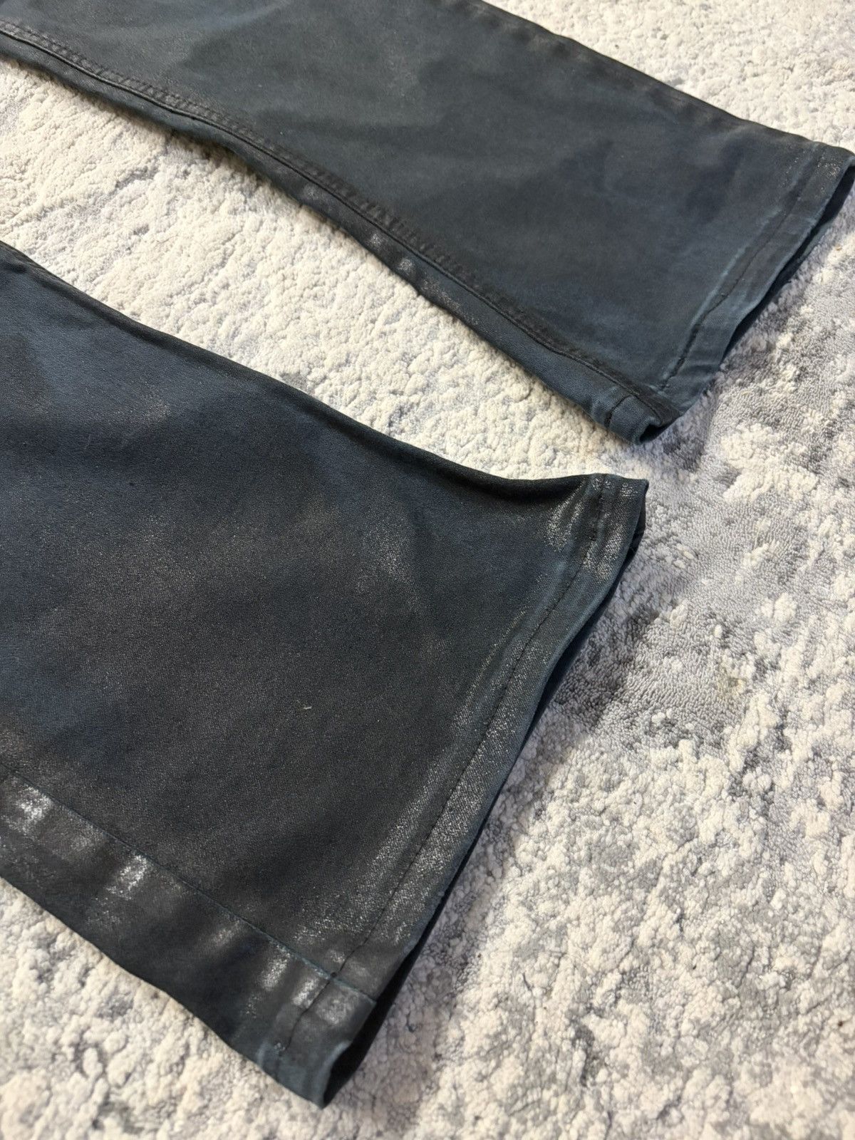 JACKROSE Coated Seam Bootcut Denim Black Size US 33 - 6 Thumbnail