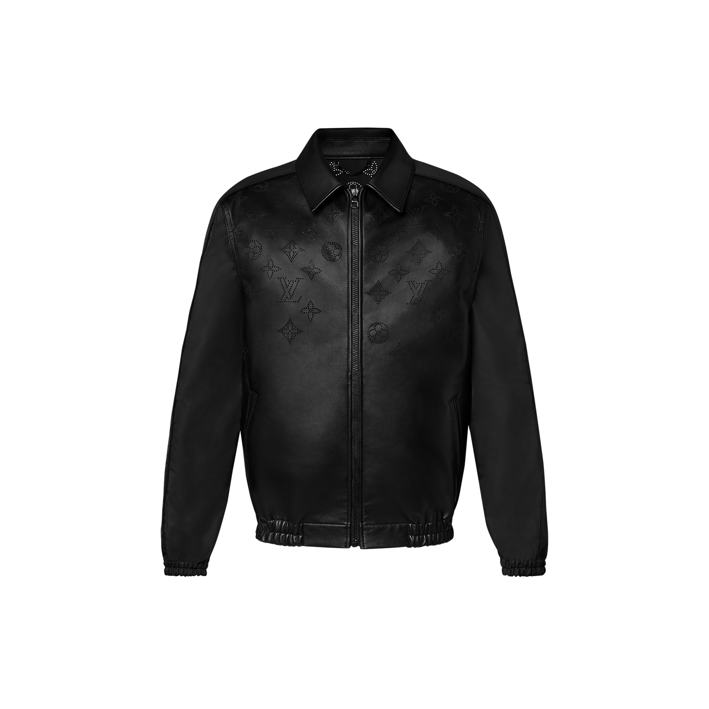 LOUIS VUITTON JACKET LEATHER MONOGRAM VARSITY DENIM 1ABJ46