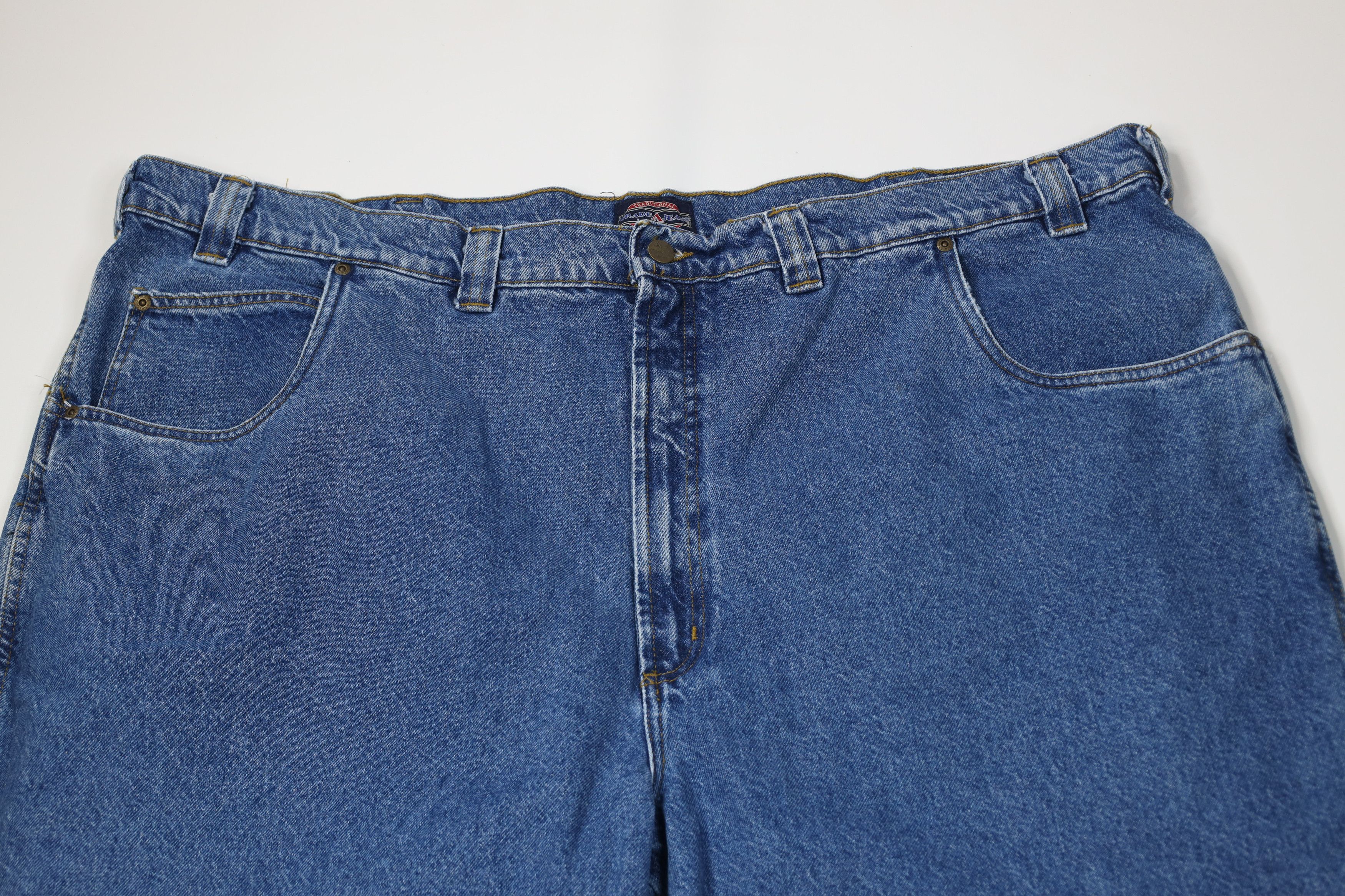 Vintage Deadstock Vintage 90s Y2K Streetwear Wide Leg Denim Jeans Size US 44 / EU 60 - 2 Thumbnail