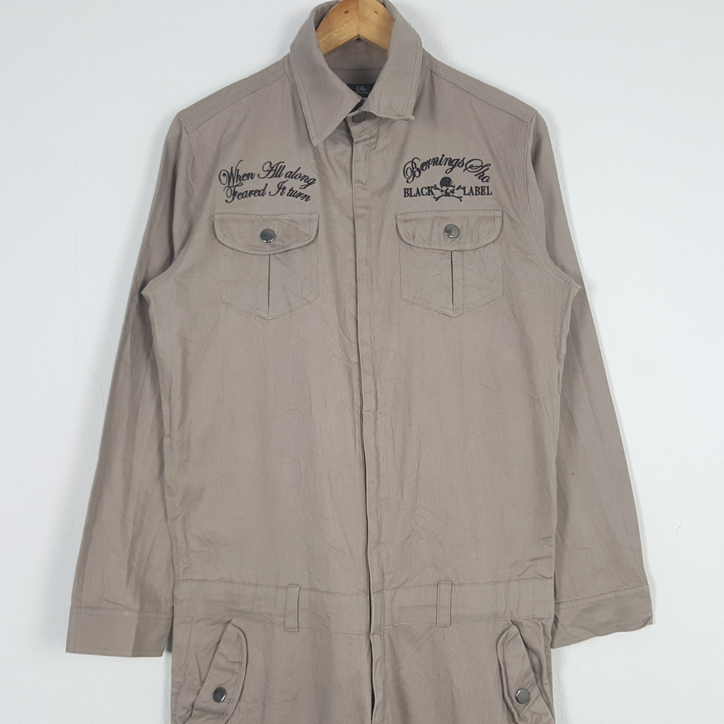 If Six Was Nine × Japanese Brand × Vintage Vintage Berning Sha Black Label Punk Coverall Jacket C284N18 Size US S / EU 44-46 / 1 - 5 Thumbnail