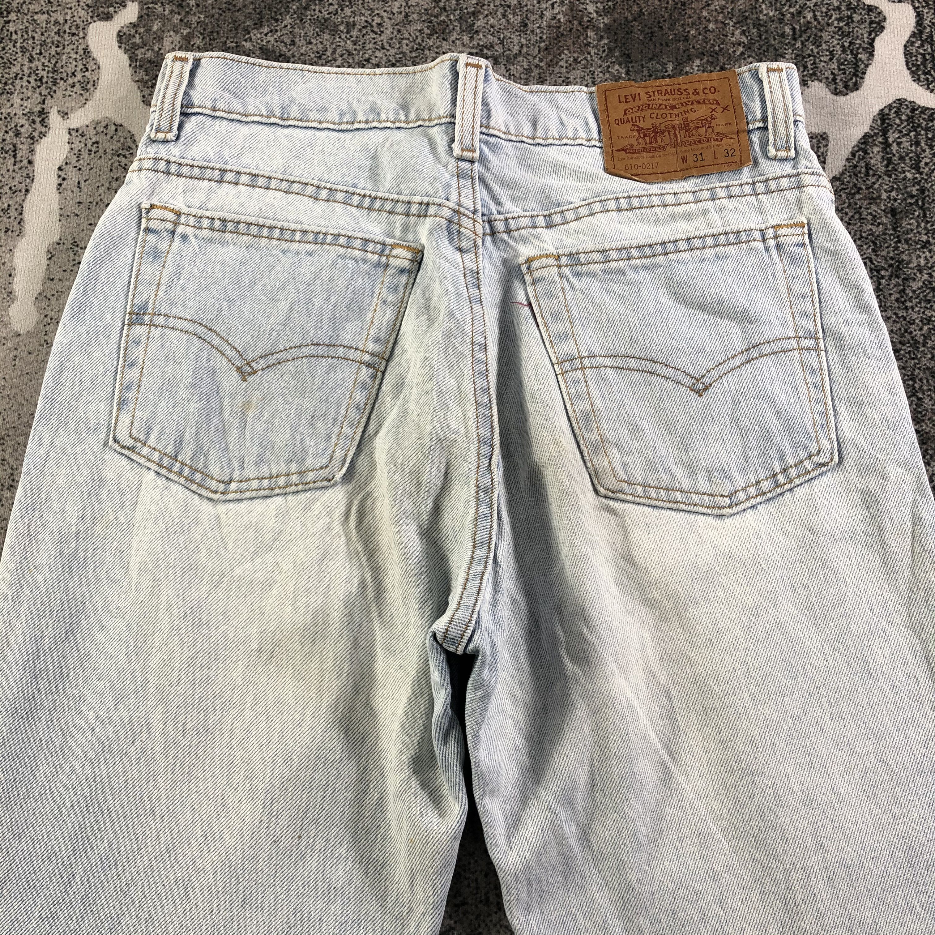 Levi's 90s Vintage Levis 610 Light Wash Jeans KJ1963 Size US 30 / EU 46 - 4 Thumbnail