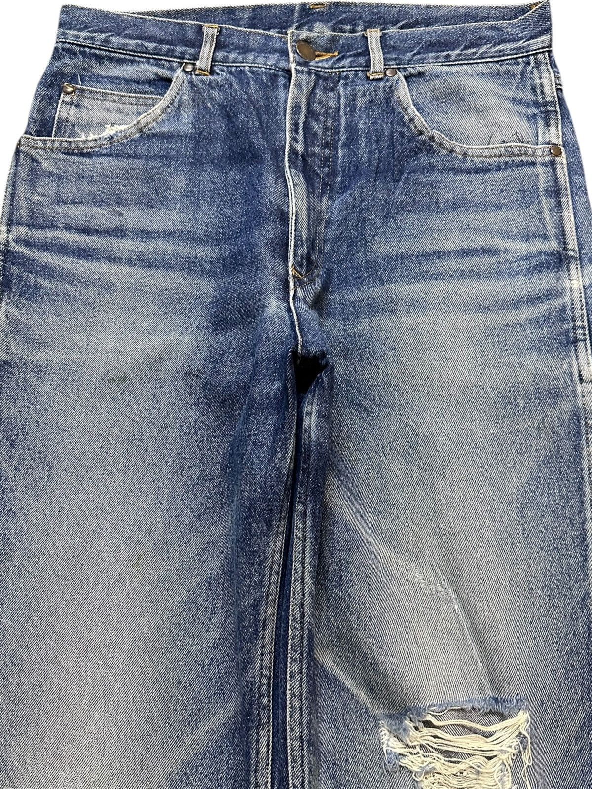 Comme des Garcons Homme Vintage 90’s Comme Des Garscons Homme Distressed Denim Size US 29 - 2 Thumbnail