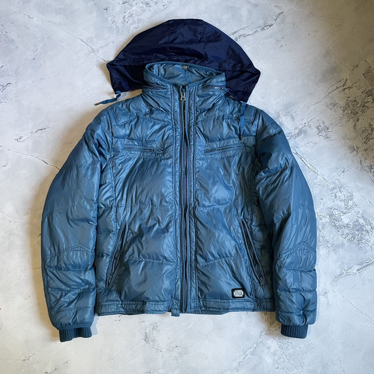 Diesel Diesel Metallic Blue Puffer Jacket Size US L / EU 52-54 / 3 - 1 Thumbnail