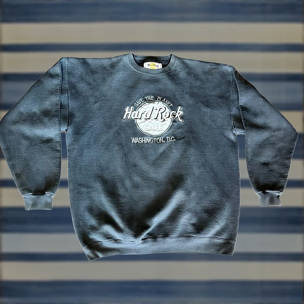 Hard Rock Cafe VINTAGE Hard Rock Cafe Washington DC XL Men's Embroidered Crewneck Pullover Sweater Size US XL / EU 56 / 4 - 1 Thumbnail