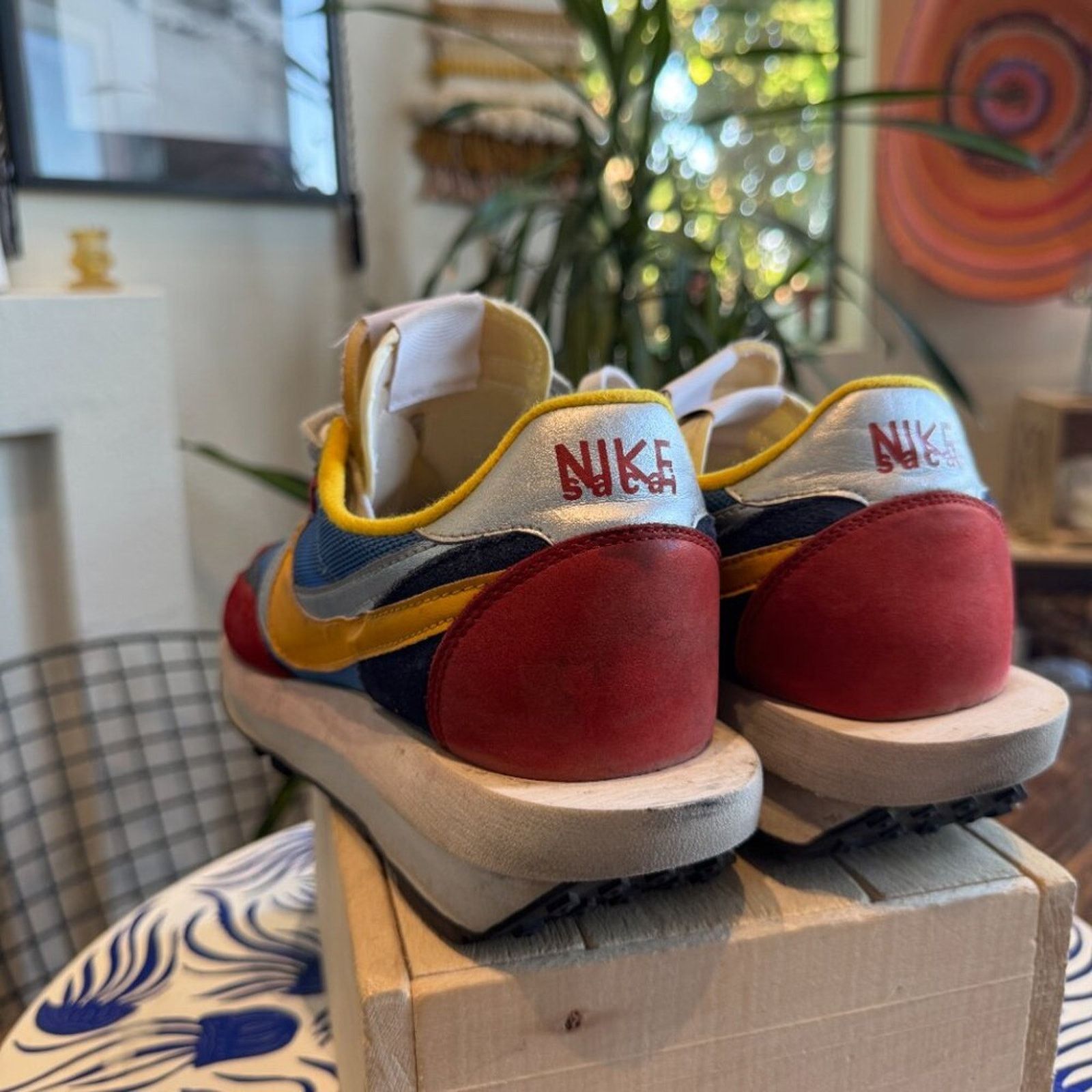 Nike Nike Sacai LDWaffle Varsity Blue Varsity Red, Men’s 10.5 Size US 10.5 / EU 43-44 - 5 Thumbnail