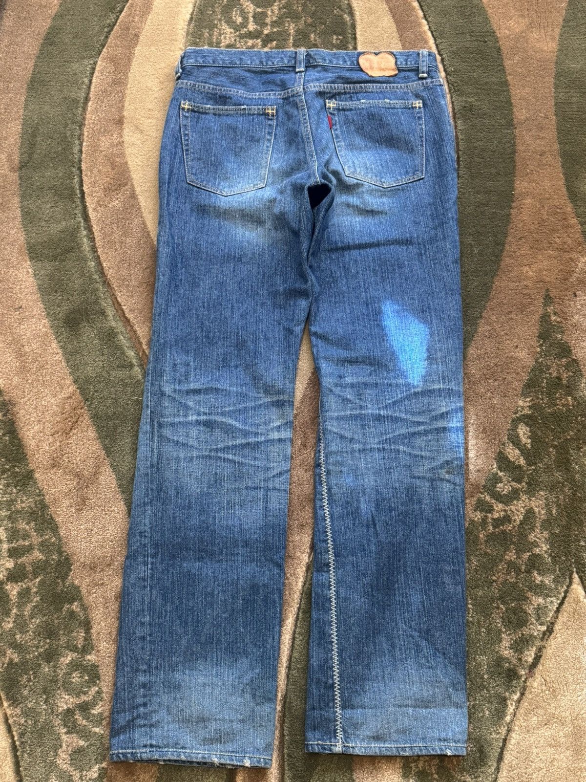 Number (N)ine Number (N)ine SS03 Kurt Cobain Velour Patchwork Jeans Size US 30 / EU 46 - 2 Thumbnail