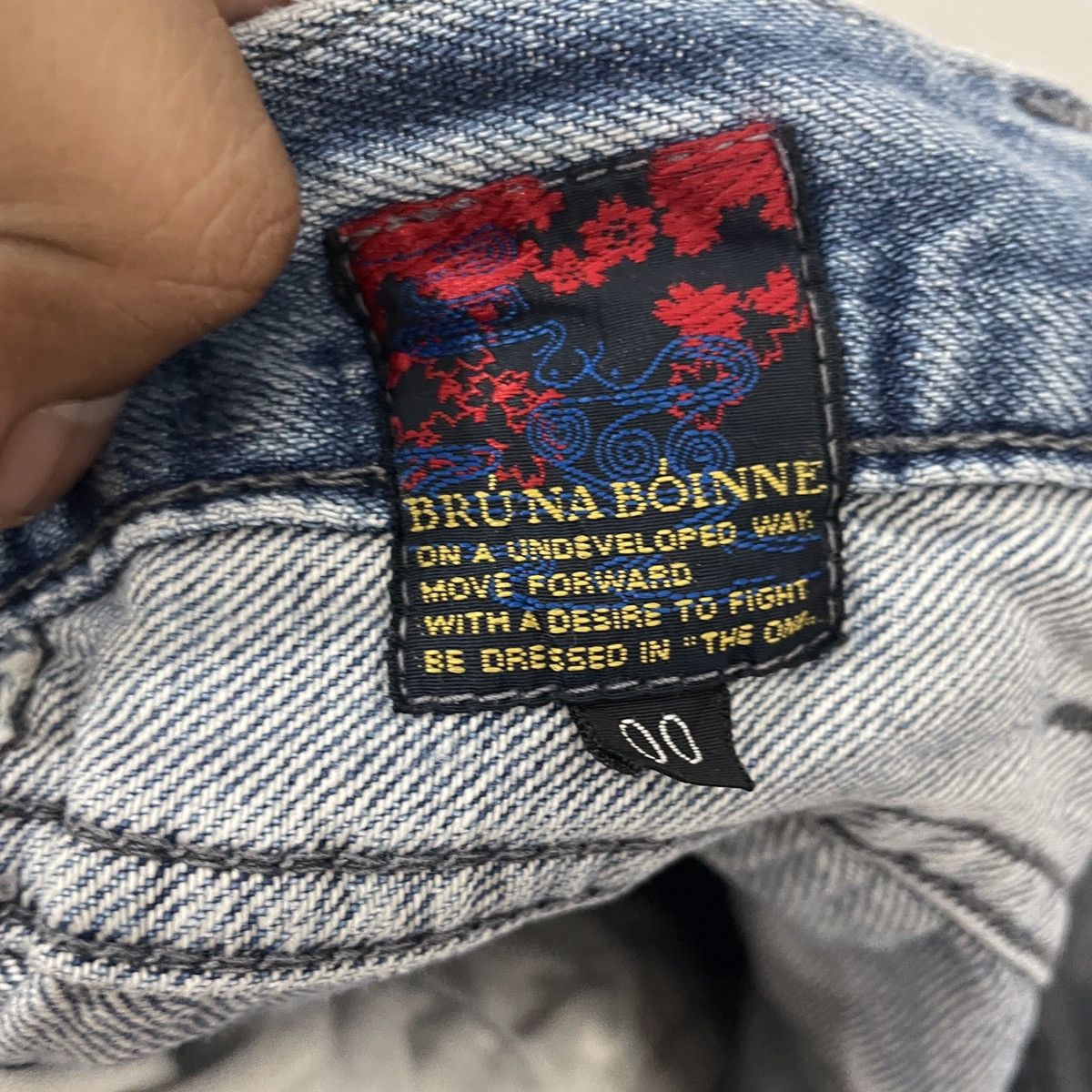 Japanese Brand Vintage Bruno Boinne Selvedge Distressed Denim Jeans Size US 31 - 6 Thumbnail
