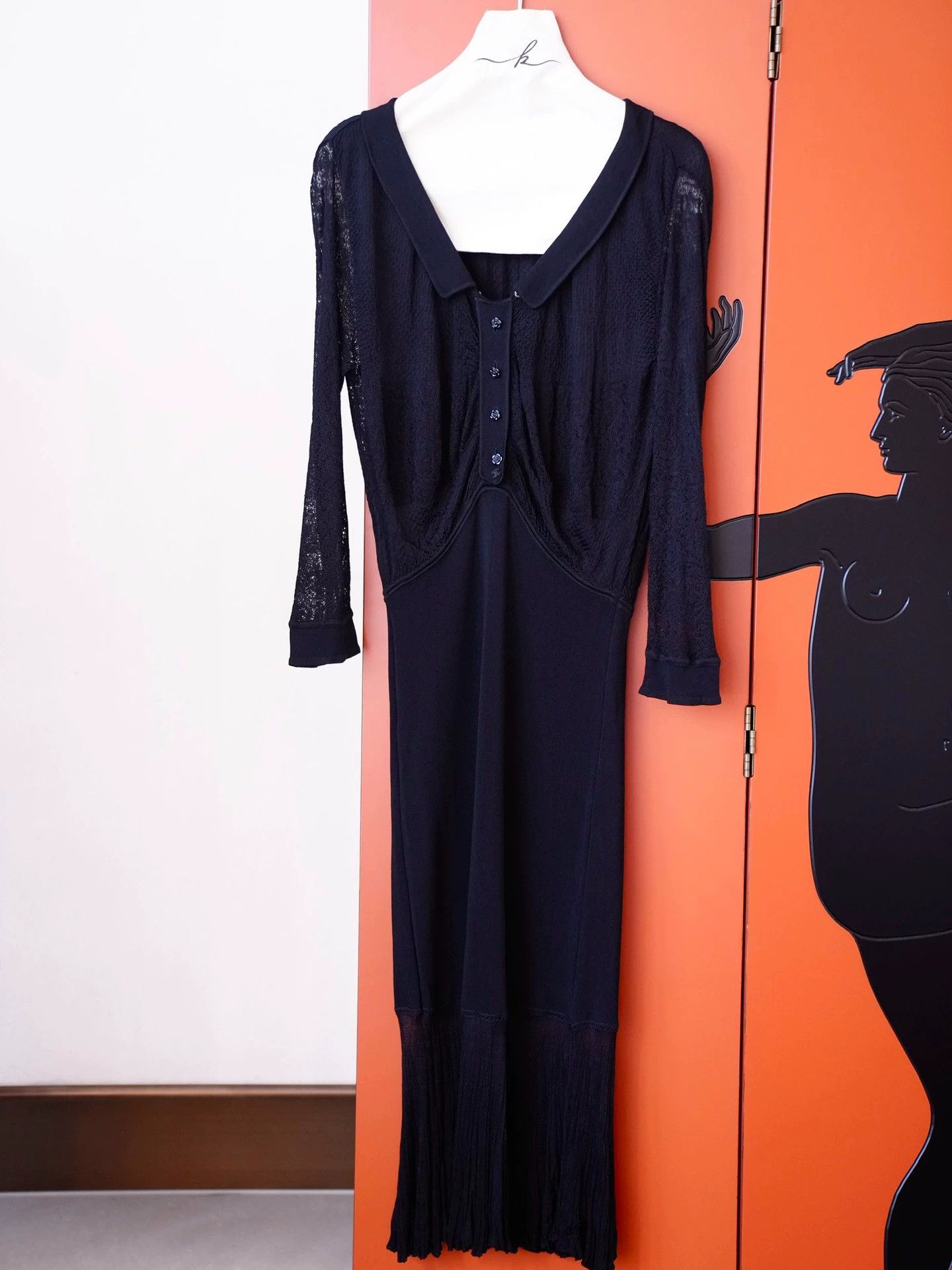 Chanel Chanel Vintage All Black Cowl Neck Bodycon Fishtail Dress Size S / US 4 / IT 40 - 2 Thumbnail