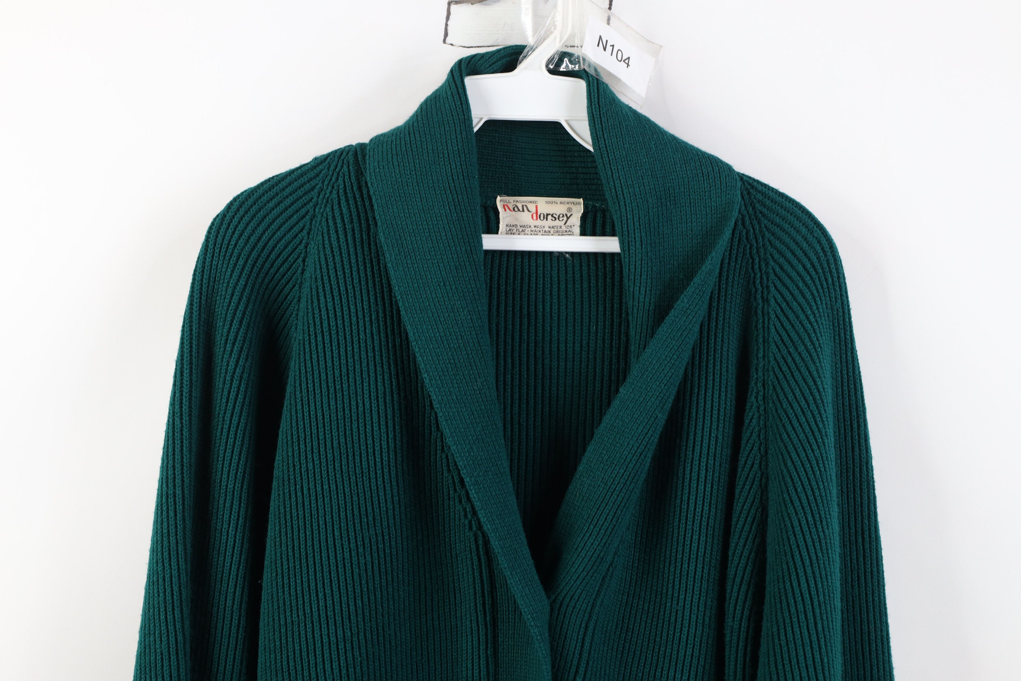 Vintage Vintage 70s Streetwear Blank Chunky Ribbed Knit Cardigan Size M / US 6-8 / IT 42-44 - 4 Thumbnail