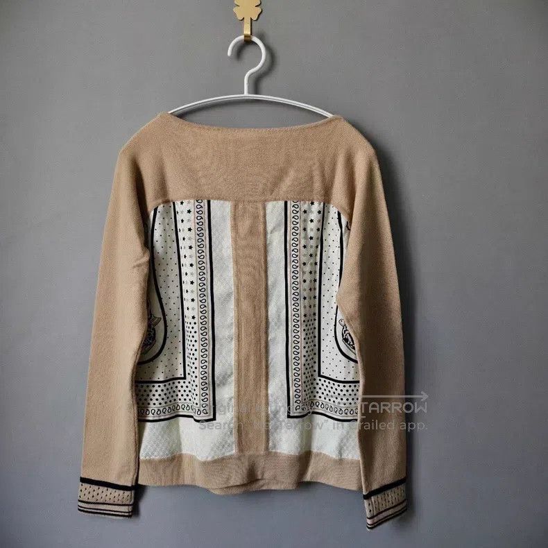 Hermes Hermes Khaki Silk and Cashmere Knit Top Size XXS / US 00 / IT 34 - 2 Thumbnail