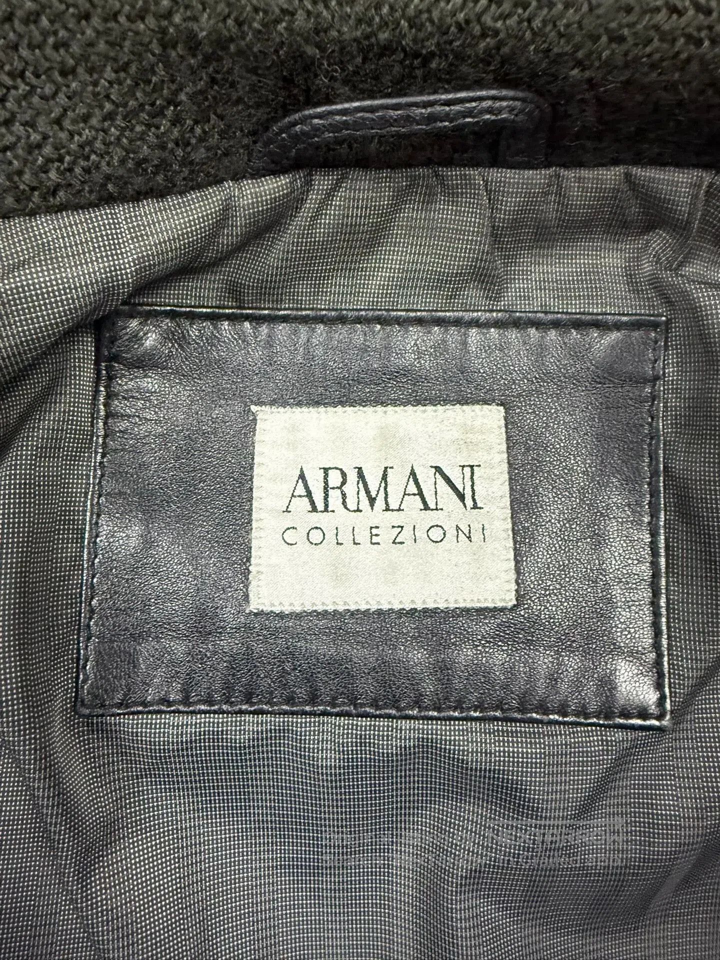 Giorgio Armani Armani Men's Leather Jacket Flight Coat. Size US M / EU 48-50 / 2 - 4 Thumbnail