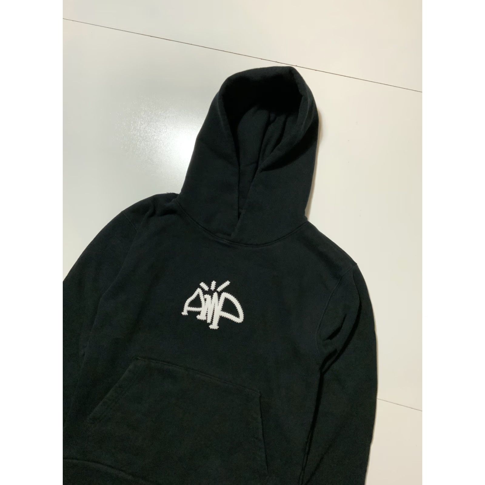 Vintage AMP Any Means Possible Kai Cenat Puff Print Heavyweight Black Pullover Hoodie SM Mens S Hoodie Size US S / EU 44-46 / 1 - 3 Thumbnail