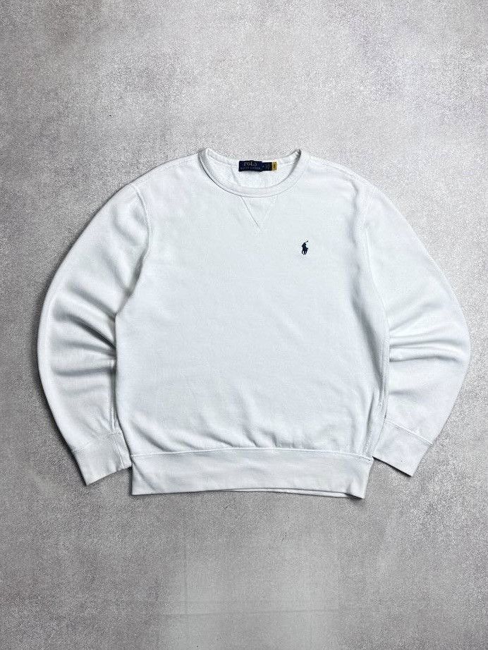 Polo Ralph Lauren Vintage Polo Ralph Lauren Pony White Boxy Sweatshirt Y2K M Size US M / EU 48-50 / 2 - 1 Thumbnail