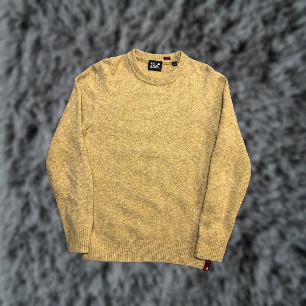 Scotch & Soda Scotch & Soda Amsterdam Soft Knit Regular Fit Sweater Mens Size S Yellow Crew Neck Long Sleeve Pullover Knit Shirt Size US S / EU 44-46 / 1 - 1 Thumbnail