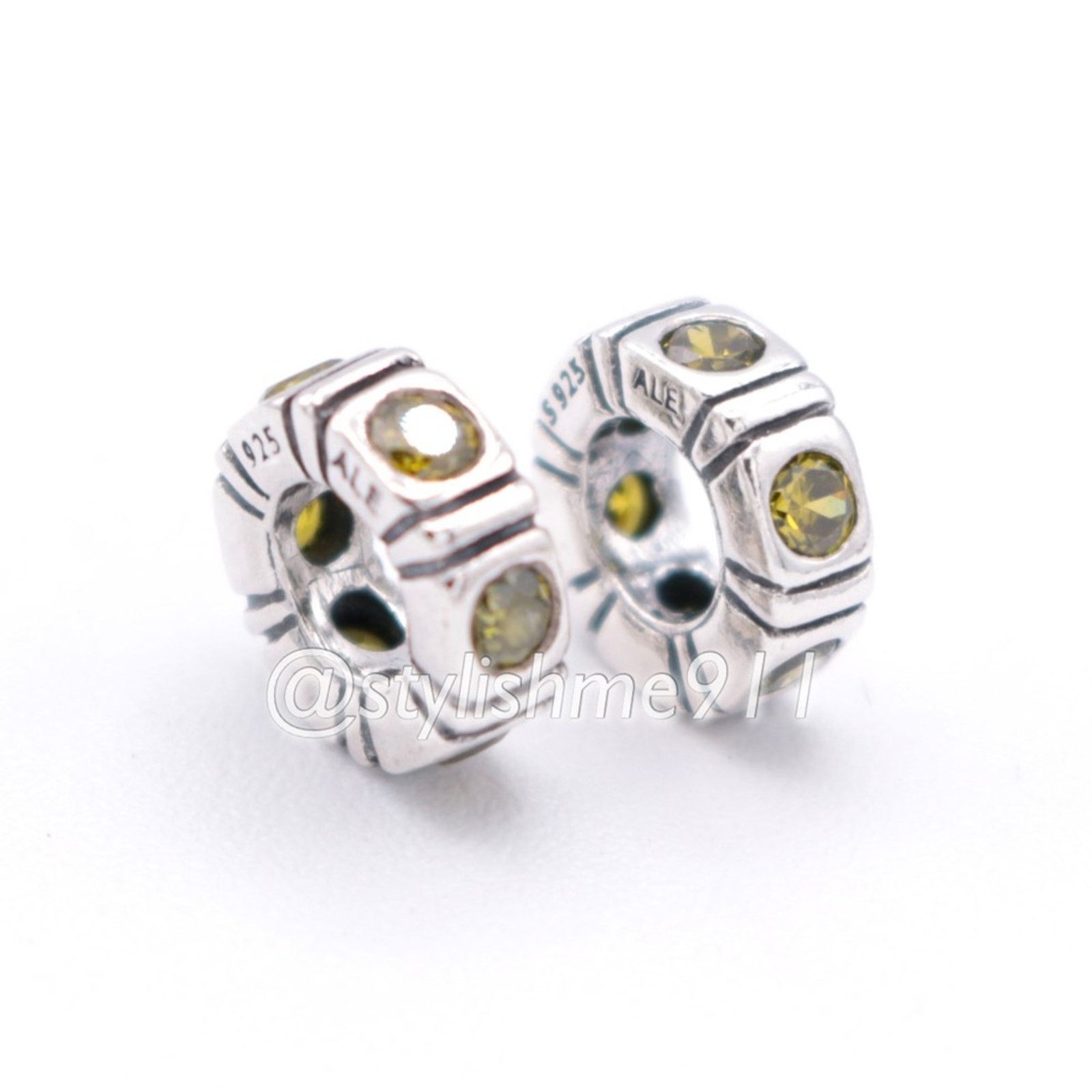 pandora Two Authentic Pandora Trinity Green CZ Spacers - 790368GCZ Size ONE SIZE - 6 Thumbnail