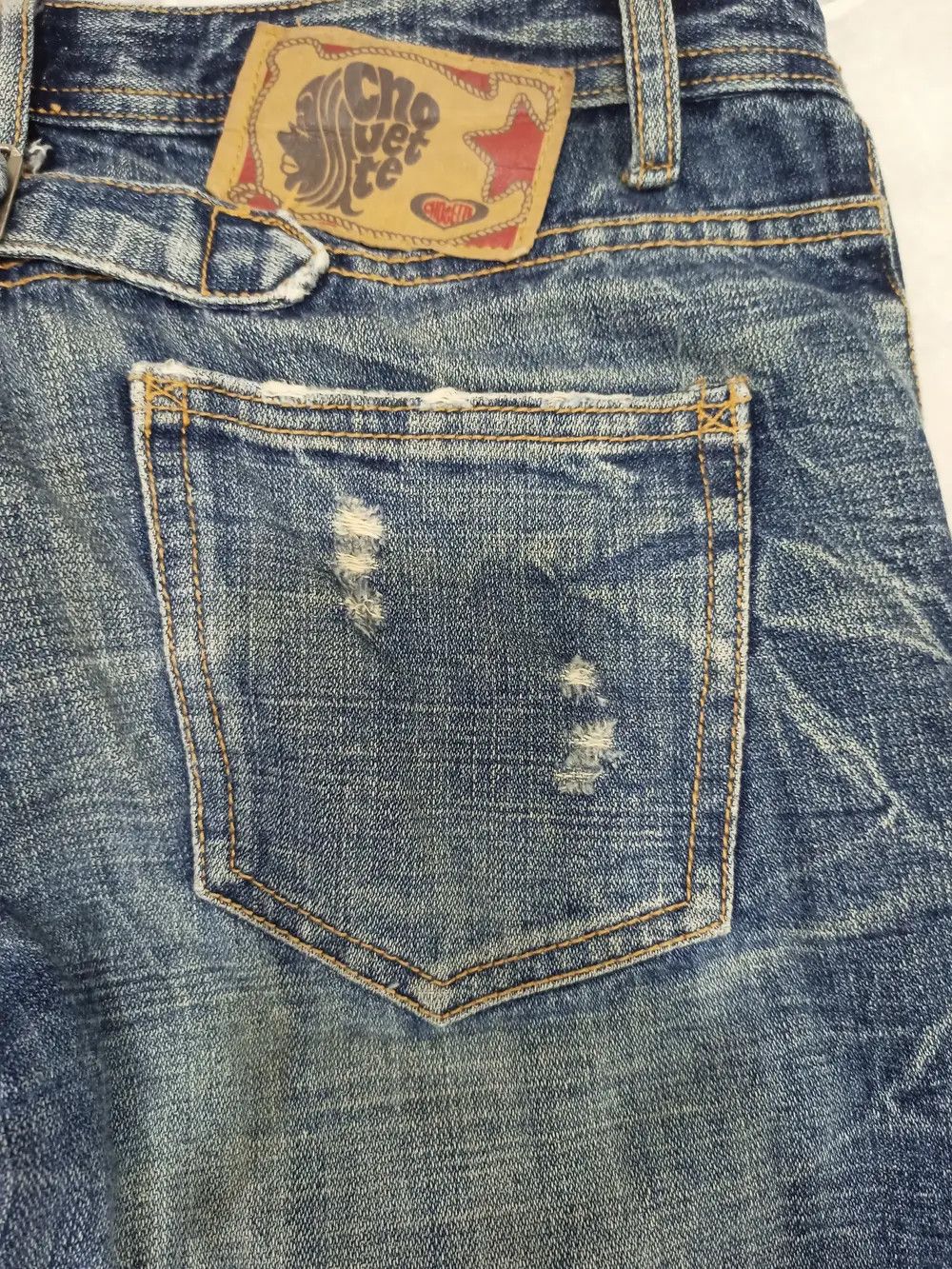 Japanese Brand Chouette Japan Mud Wash Minimalist Flare Jeans Size US 29 - 18 Thumbnail