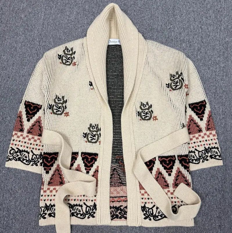 Dior Dior Women's Cream Wool Cardigan 0089 Size XS / US 0-2 / IT 36-38 - 1 Thumbnail