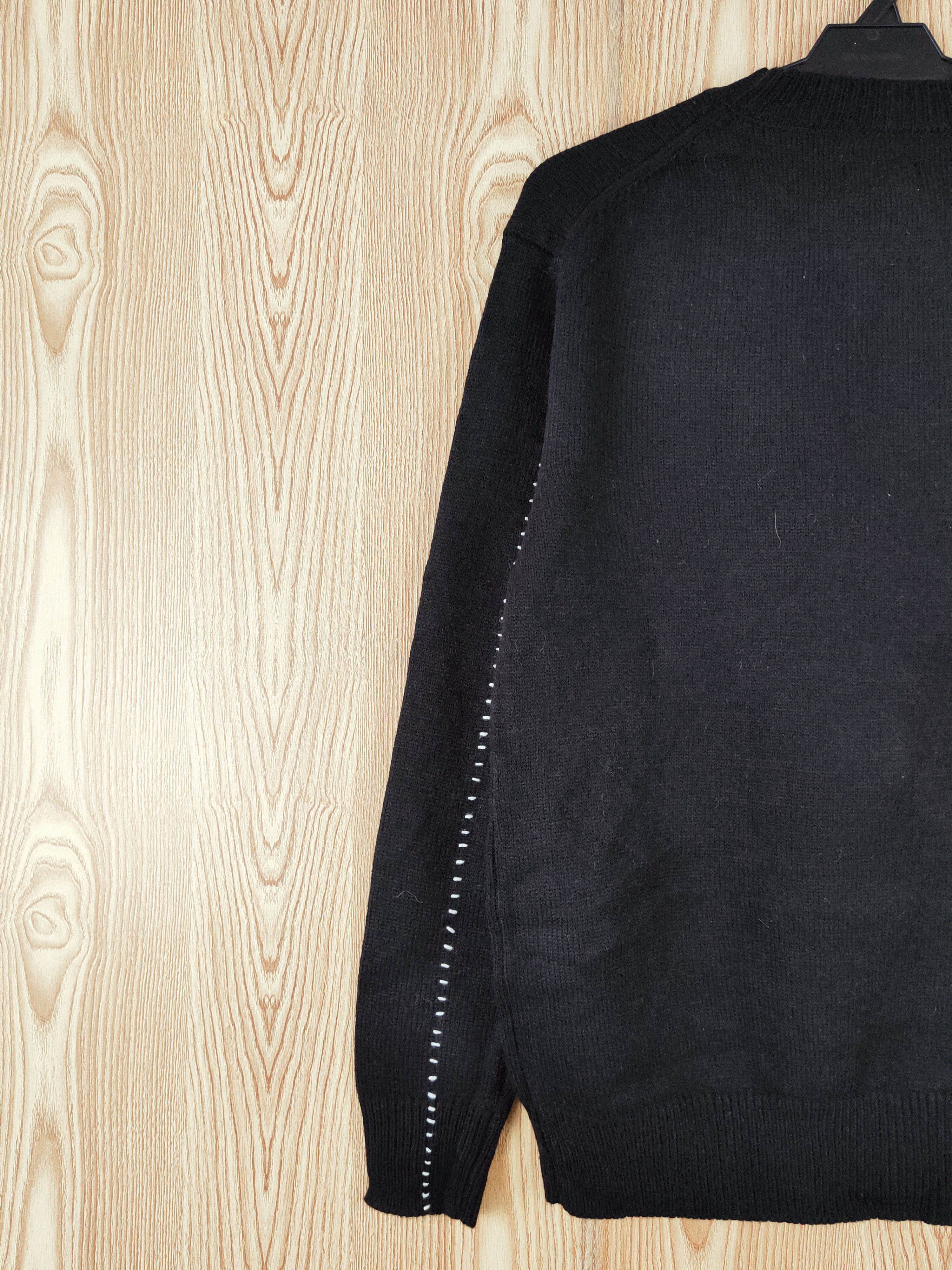 Japanese Brand Cotorica Black ripped distressed Knitwear Sweatshirts #W555 Size US M / EU 48-50 / 2 - 10 Thumbnail
