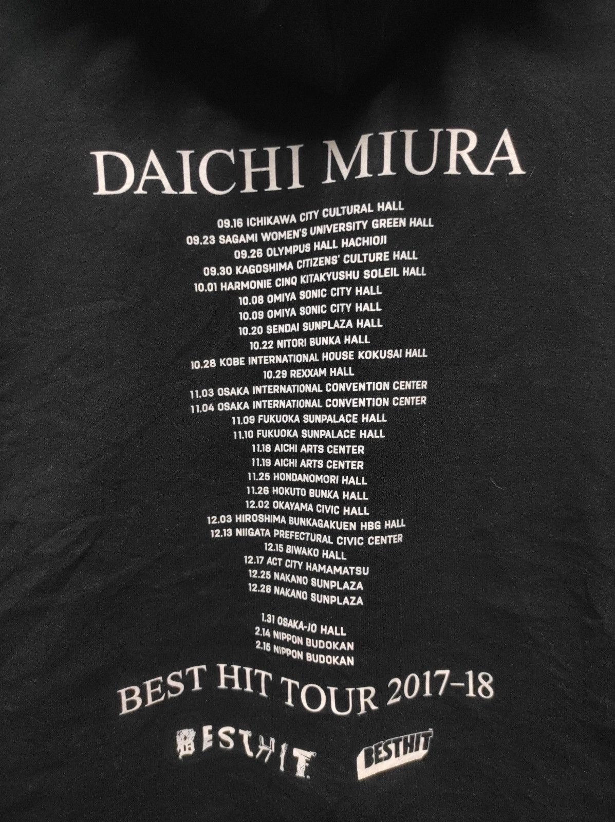Band Tees Daichi Miura tour 2017-18 Fur hoodie ifsix LGB style Size US M / EU 48-50 / 2 - 8 Thumbnail